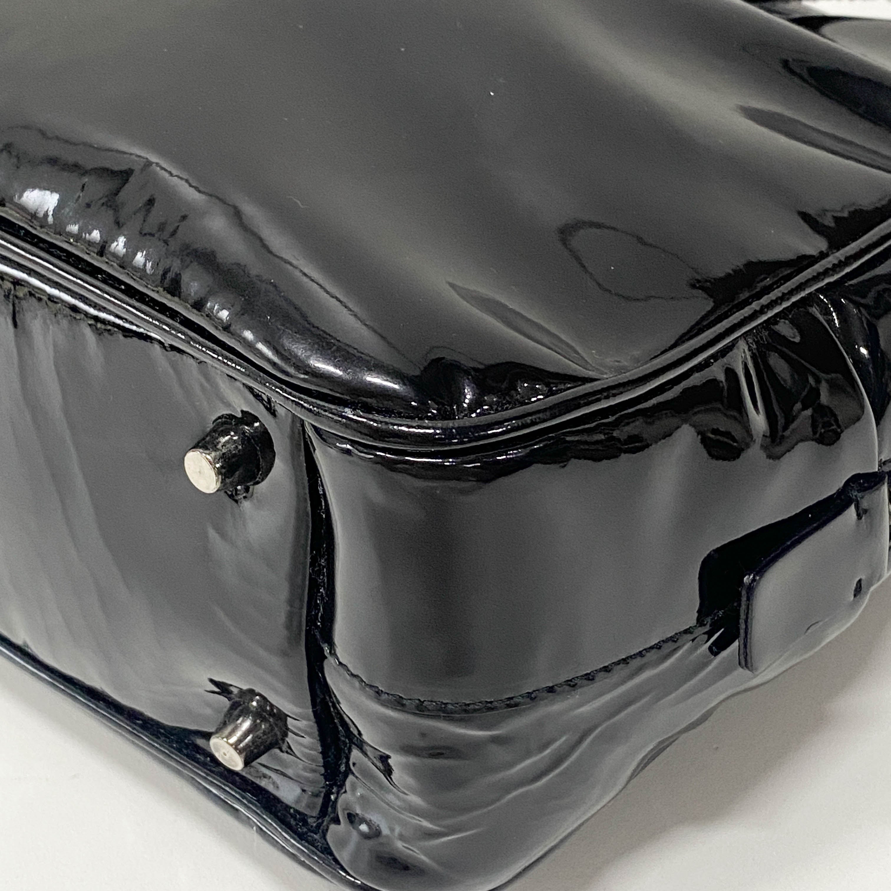 Black Patent Leather Shoulder Bag