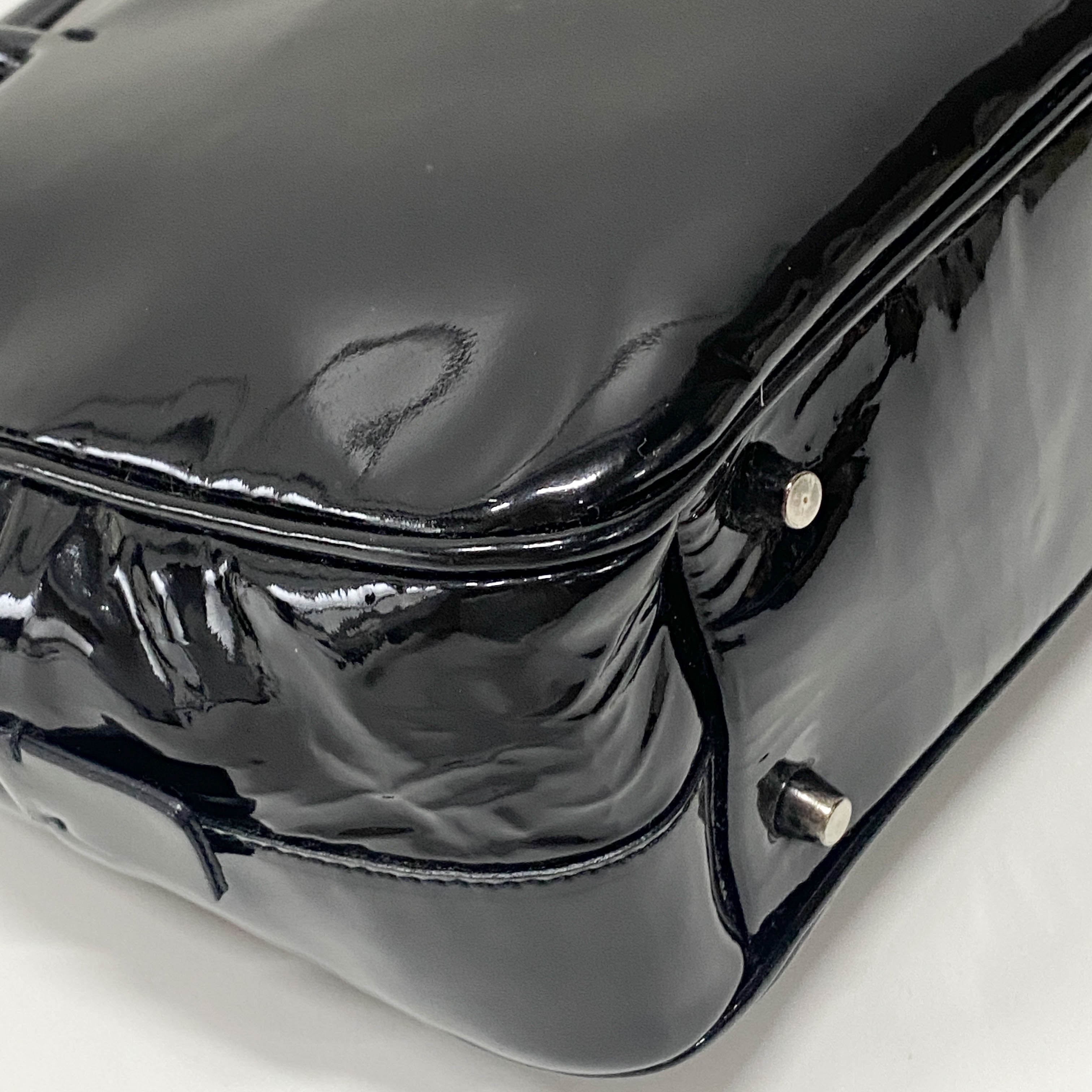 Black Patent Leather Shoulder Bag