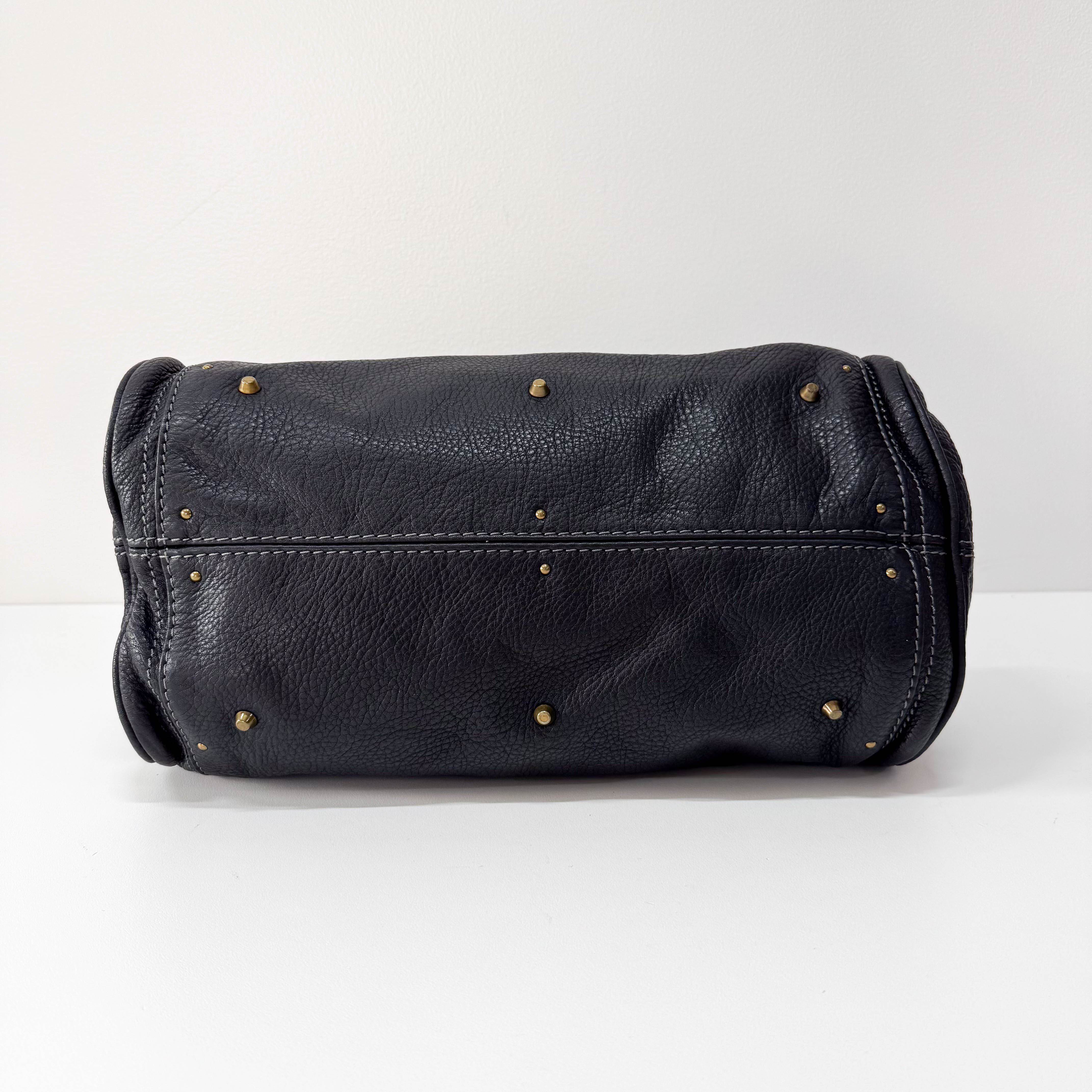 Paddington Black Leather Shoulder Bag