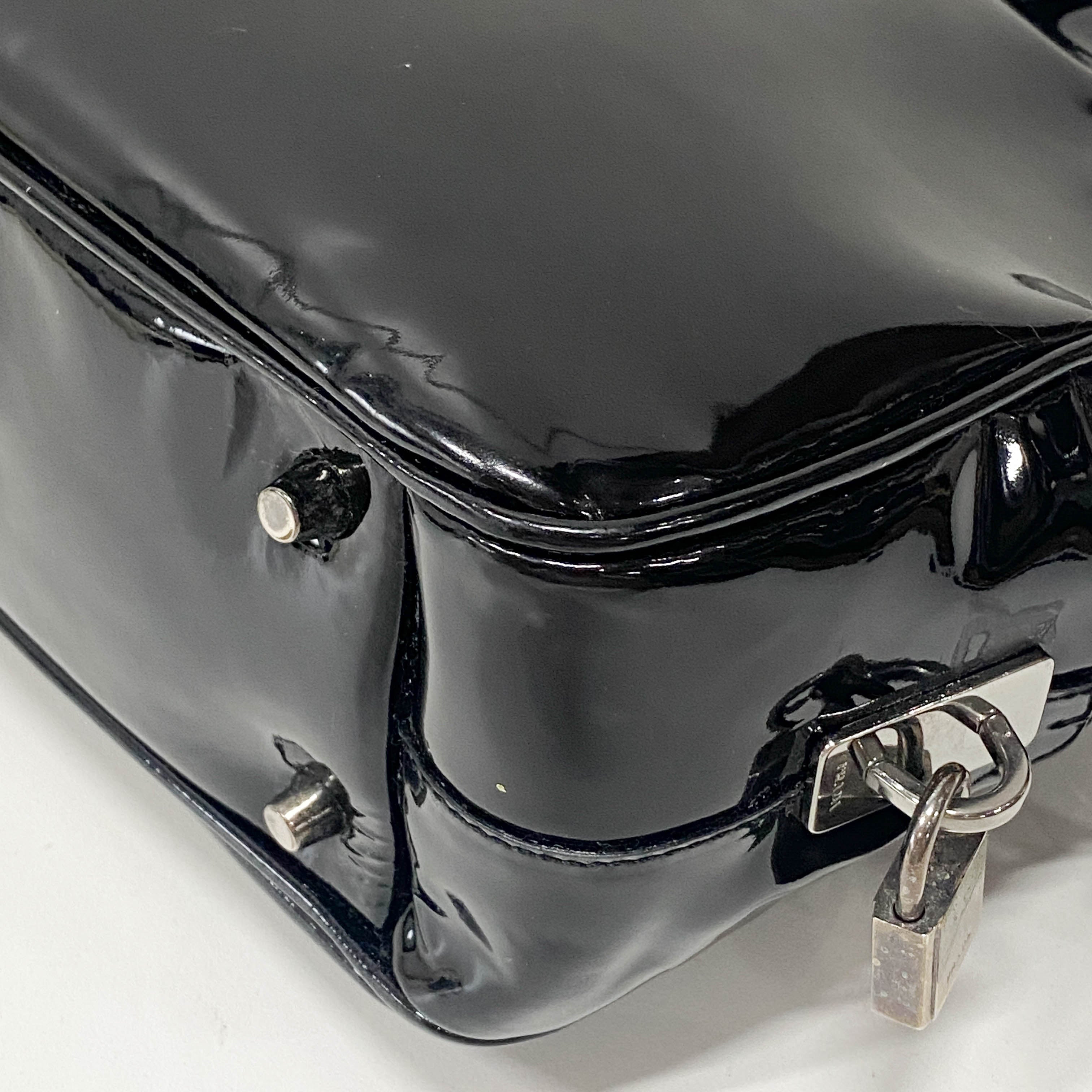 Black Patent Leather Shoulder Bag