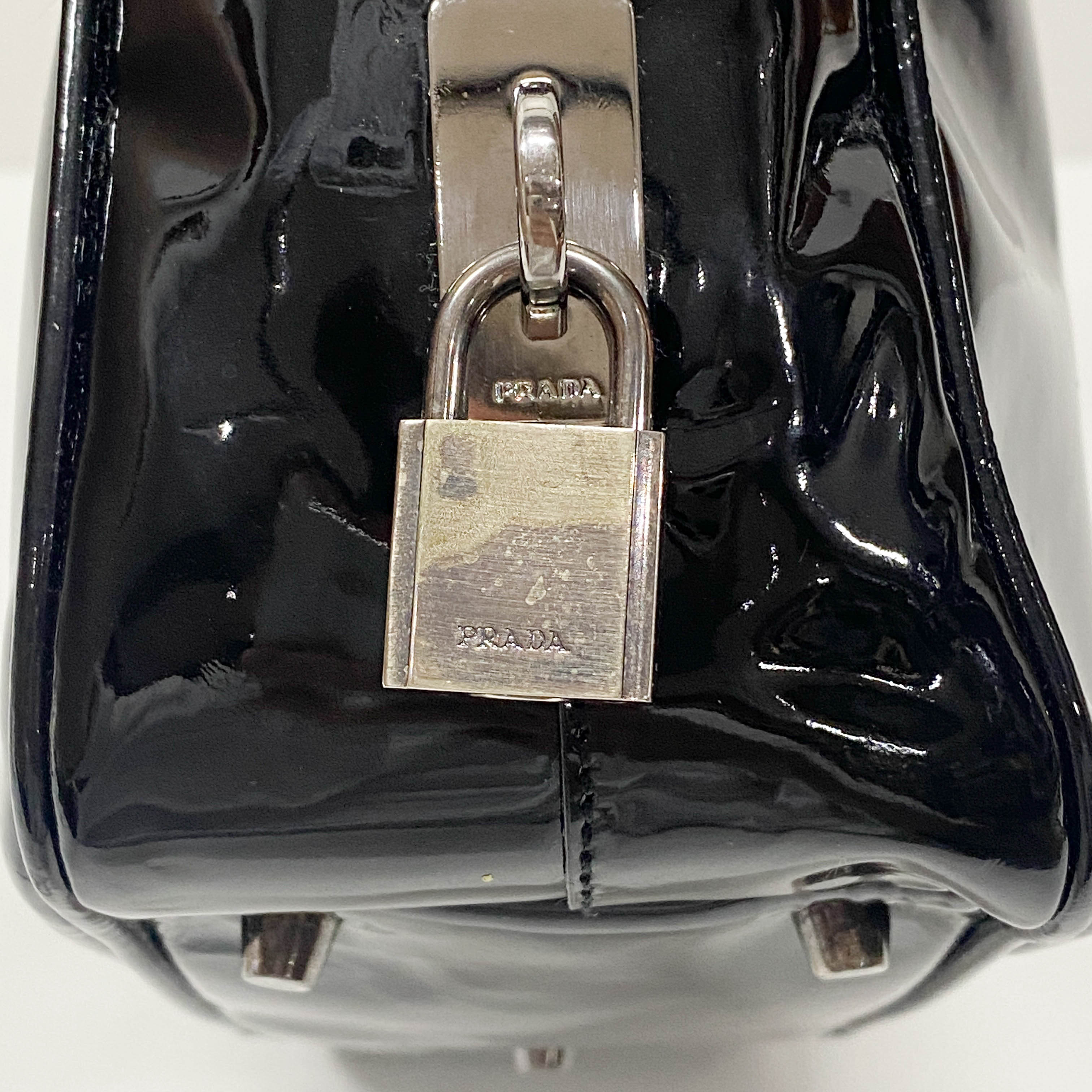 Black Patent Leather Shoulder Bag