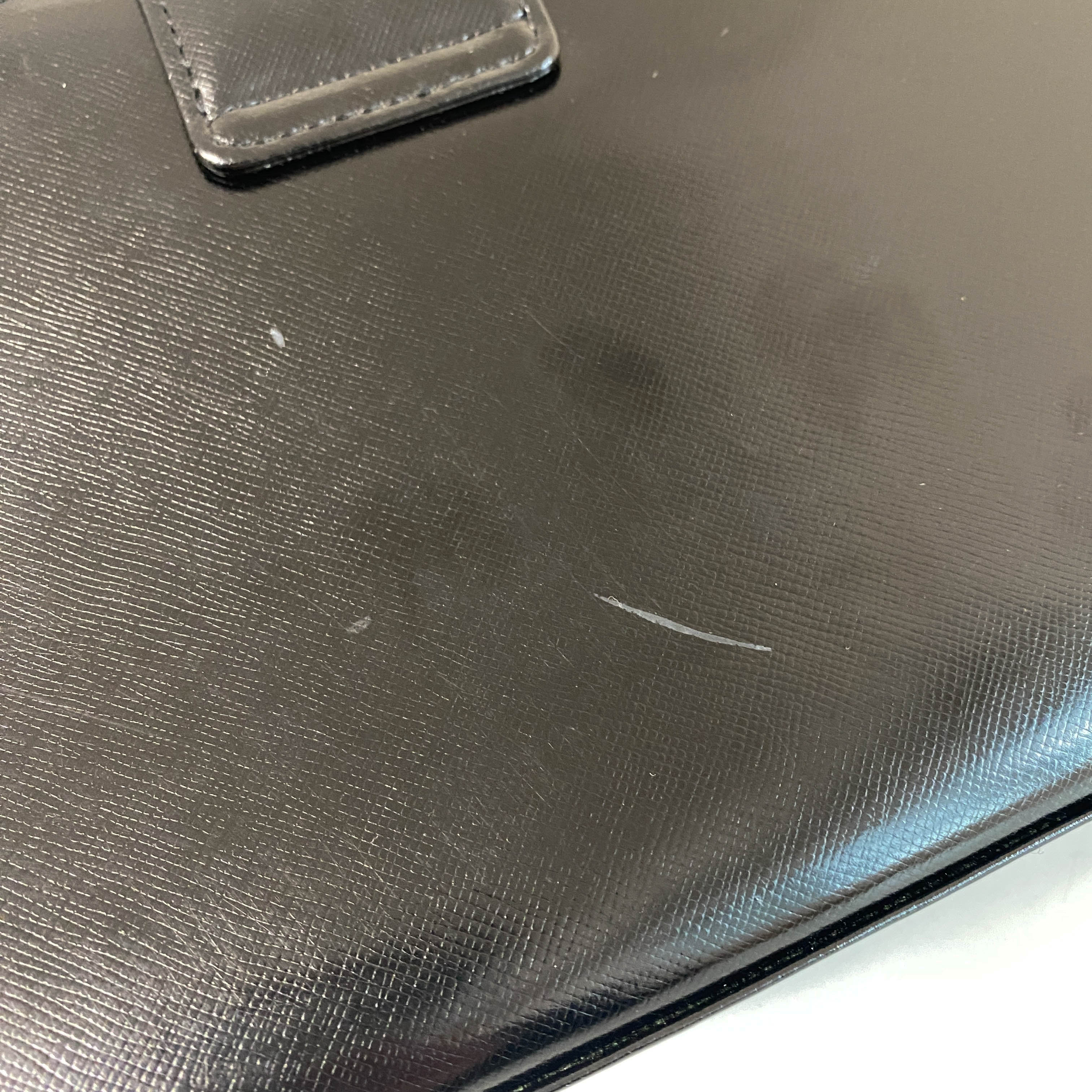 YSL Black Leather Top Handle Bag