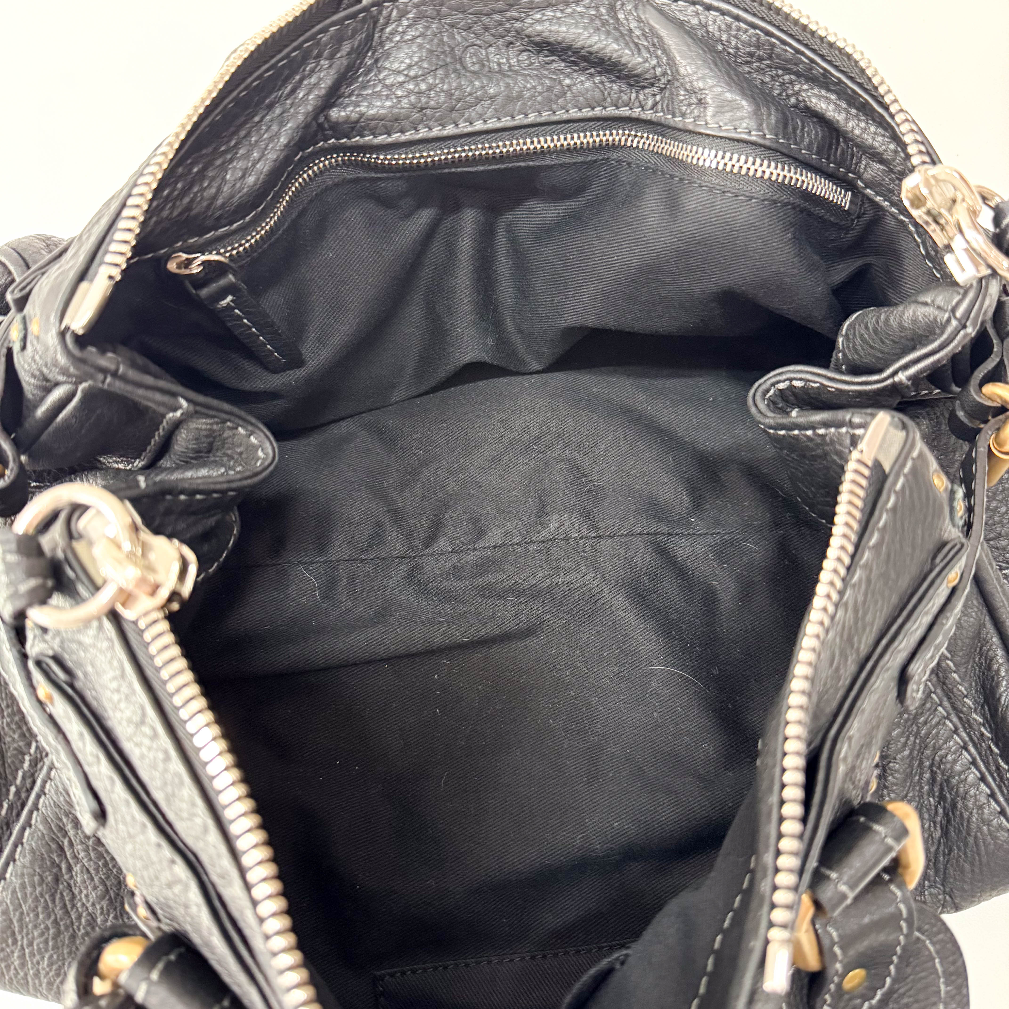 Paddington Black Leather Shoulder Bag