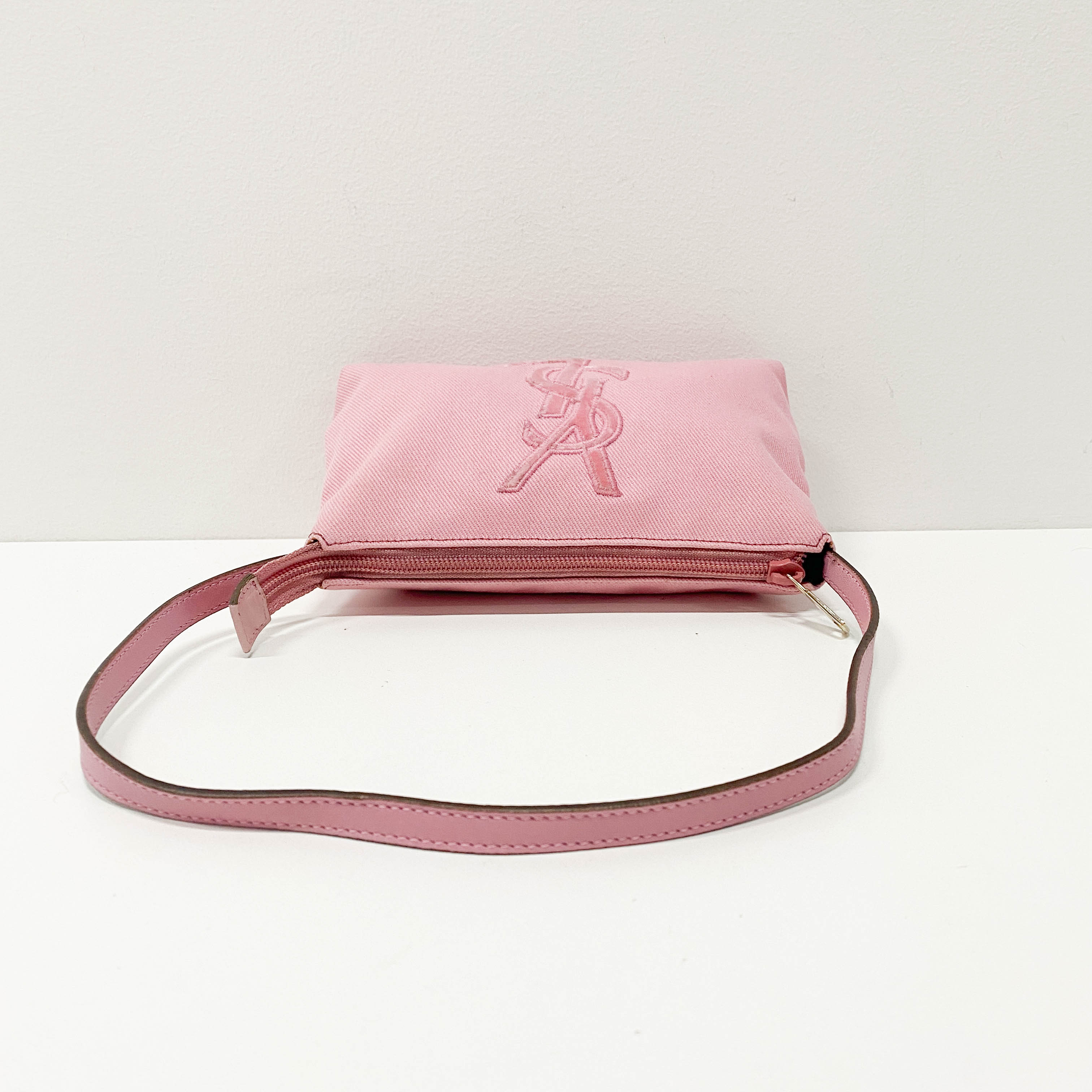 Mini Pink Canvas Shoulder Bag