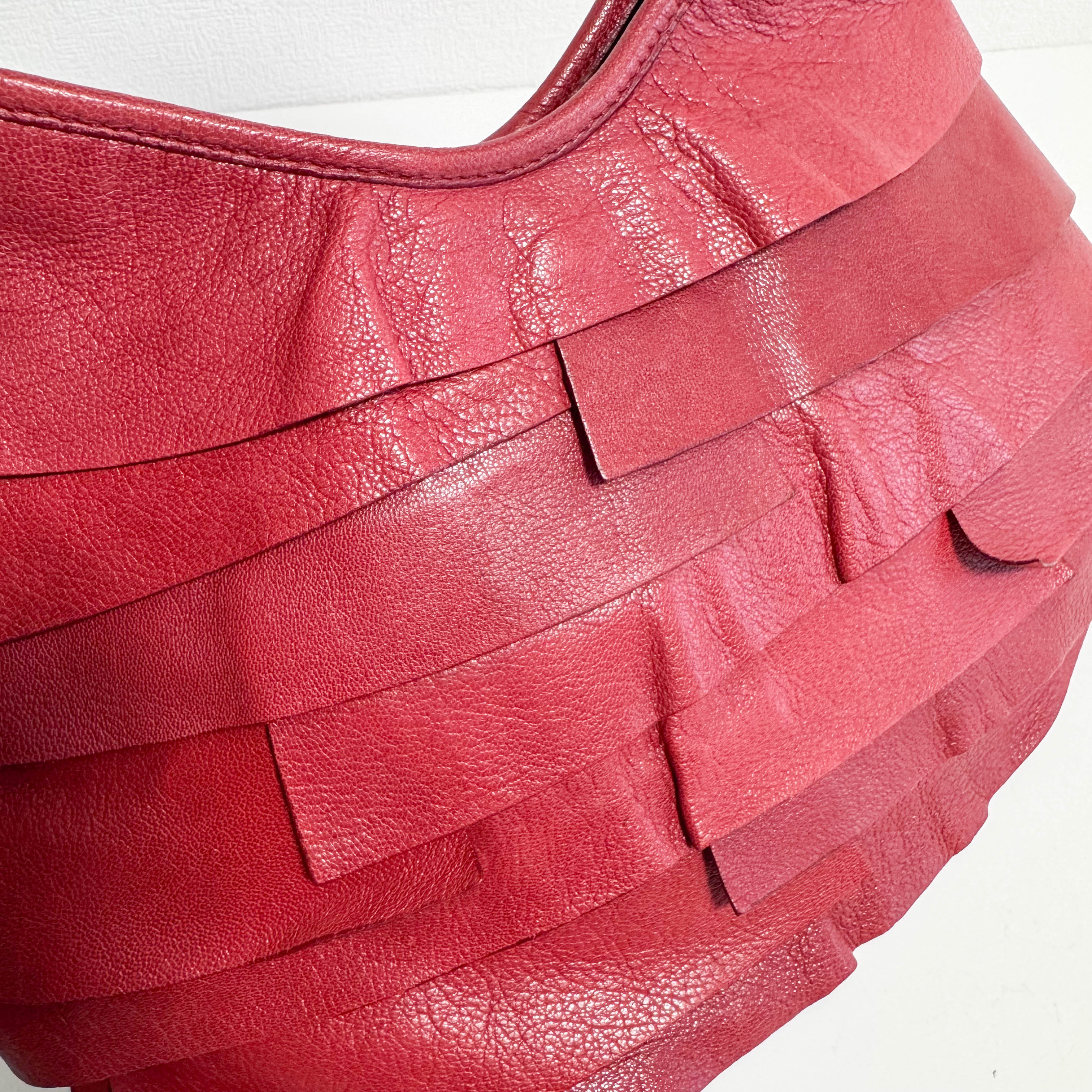 Saint-Tropez Frill Mini Shoulder Bag Red