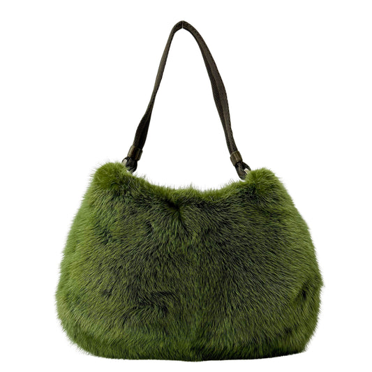 Mini Green Fur Shoulder Bag