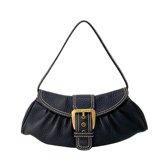 Black Leather Shoulder Bag