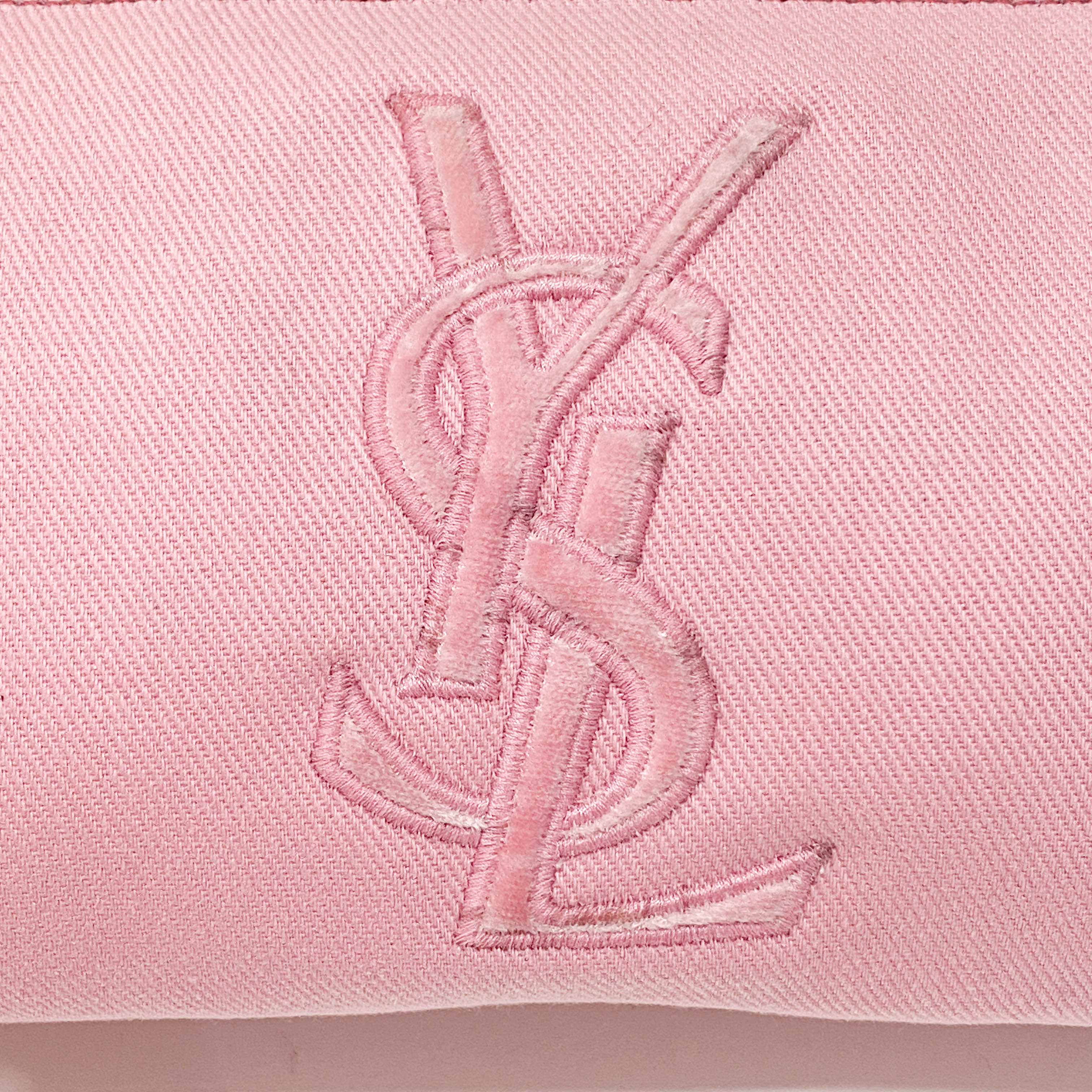 Mini Pink Canvas Shoulder Bag