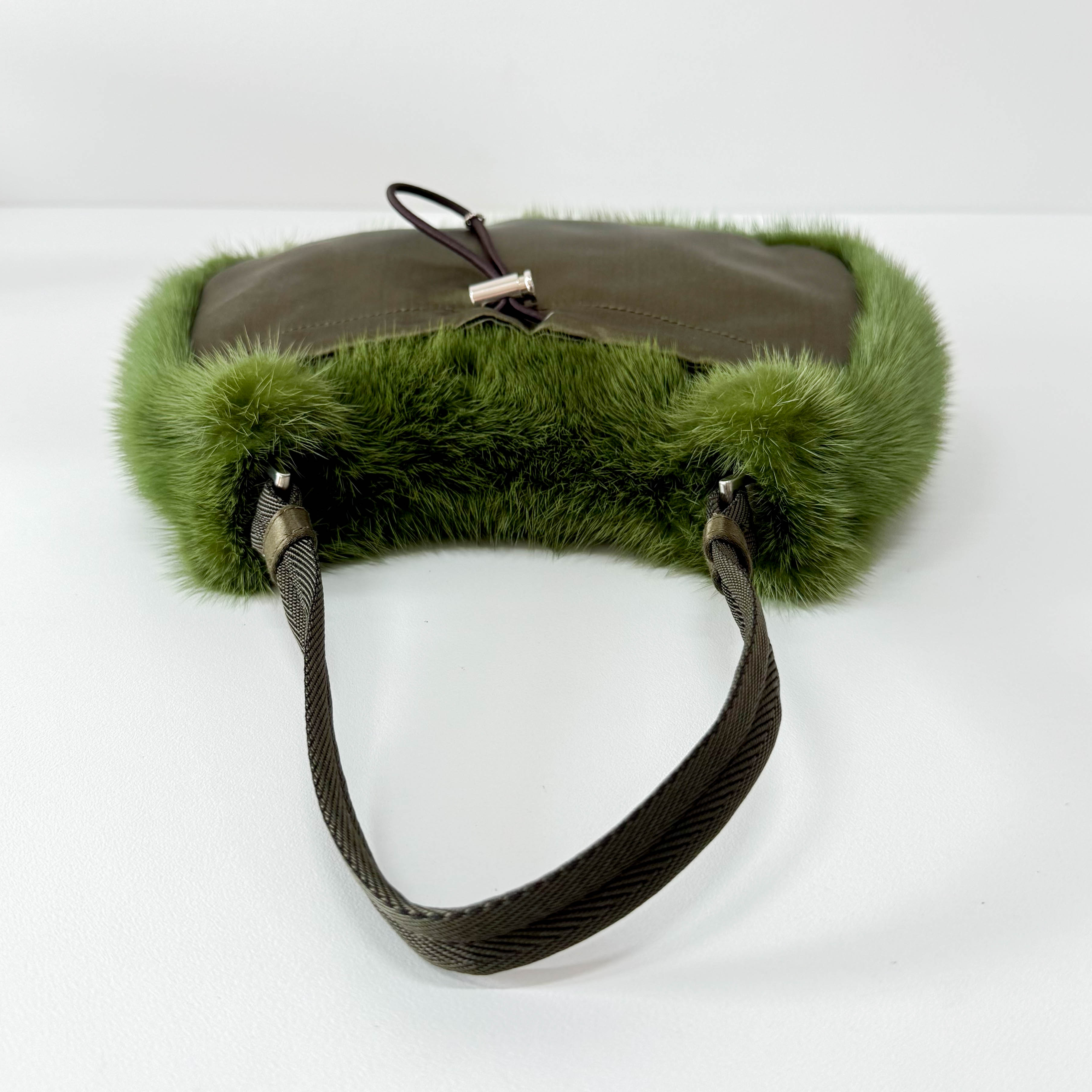 Mini Green Fur Shoulder Bag