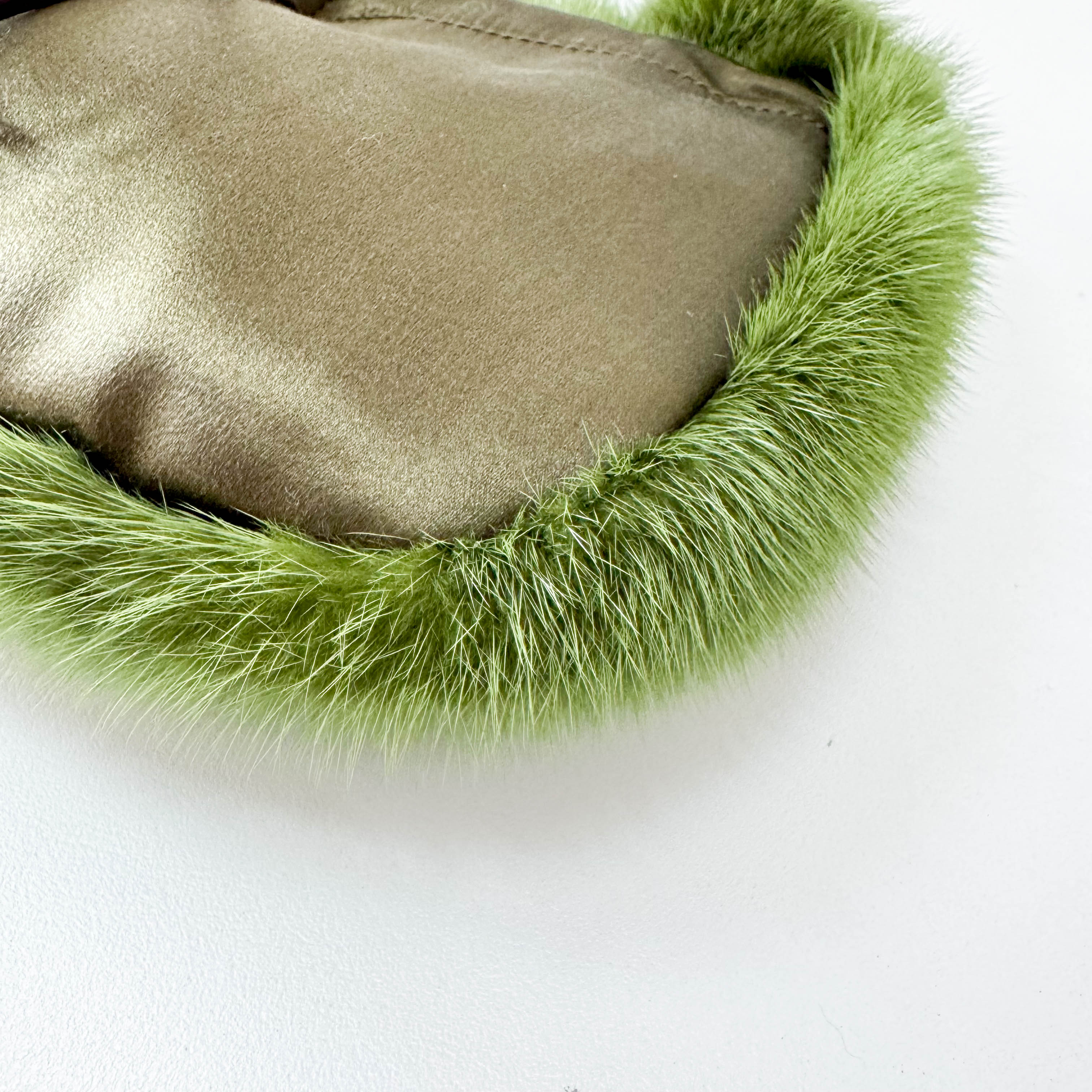 Mini Green Fur Shoulder Bag
