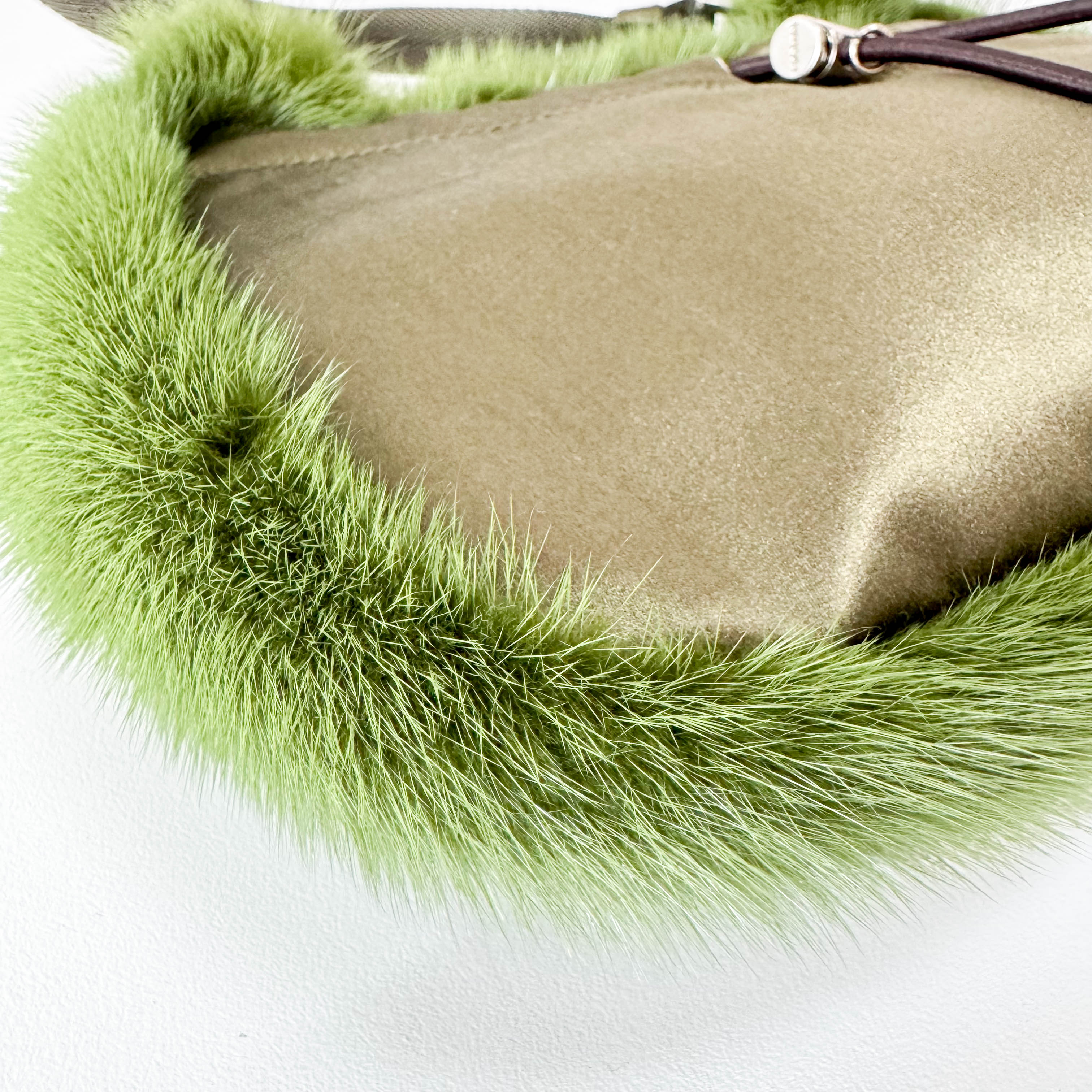 Mini Green Fur Shoulder Bag