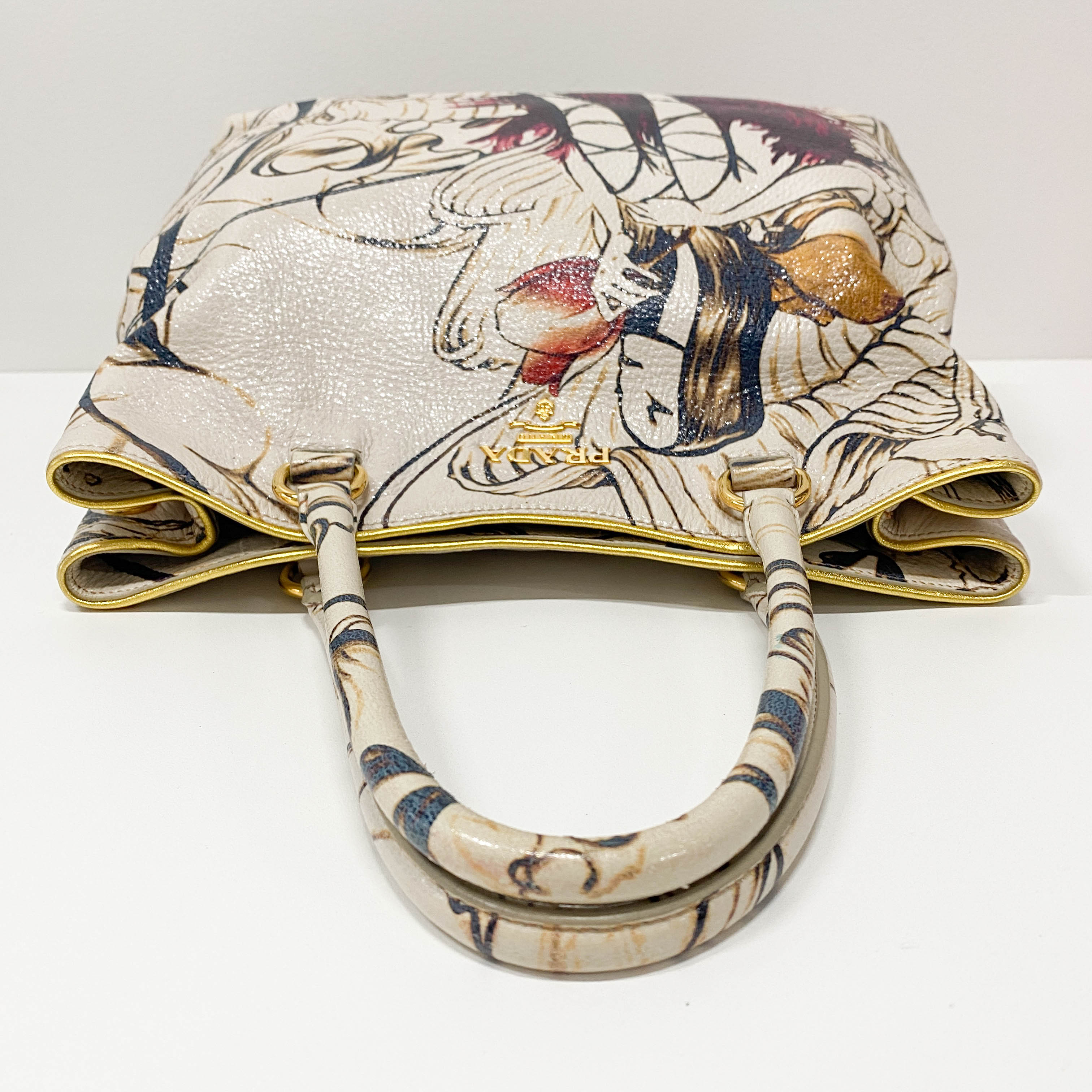 Fairy White Leather Tote Bag