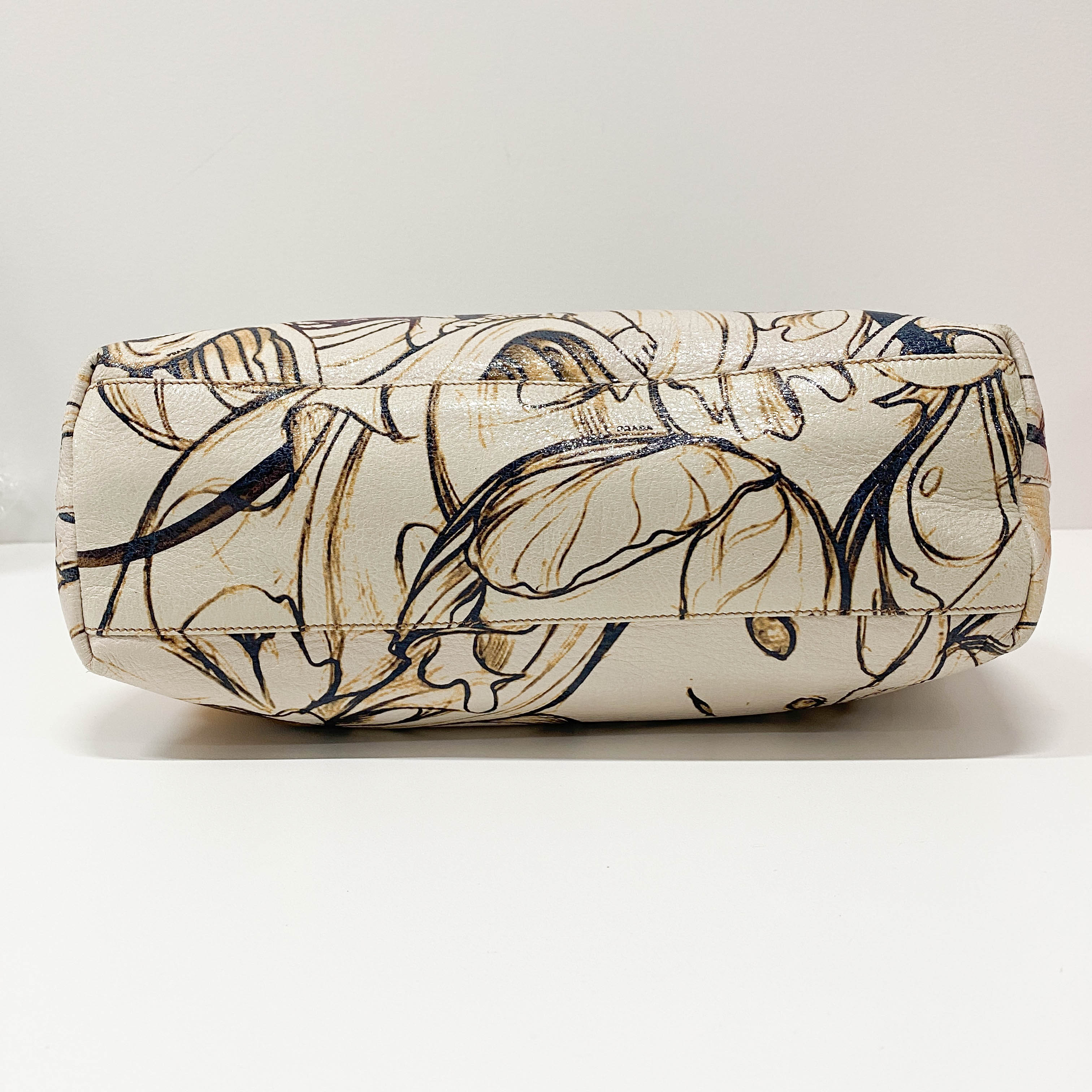 Fairy White Leather Tote Bag