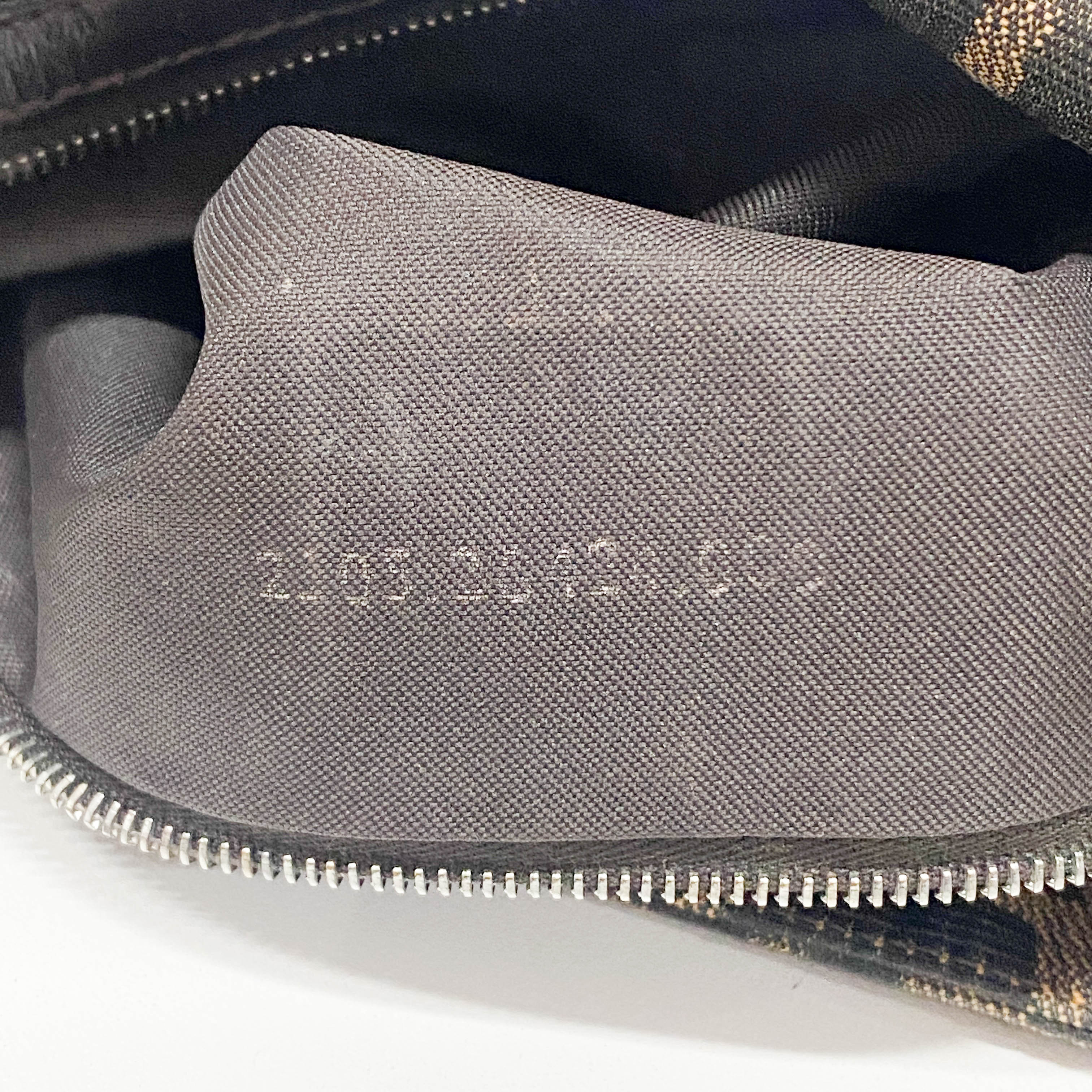 Zucca Baguette Brown Canvas Shoulder Bag