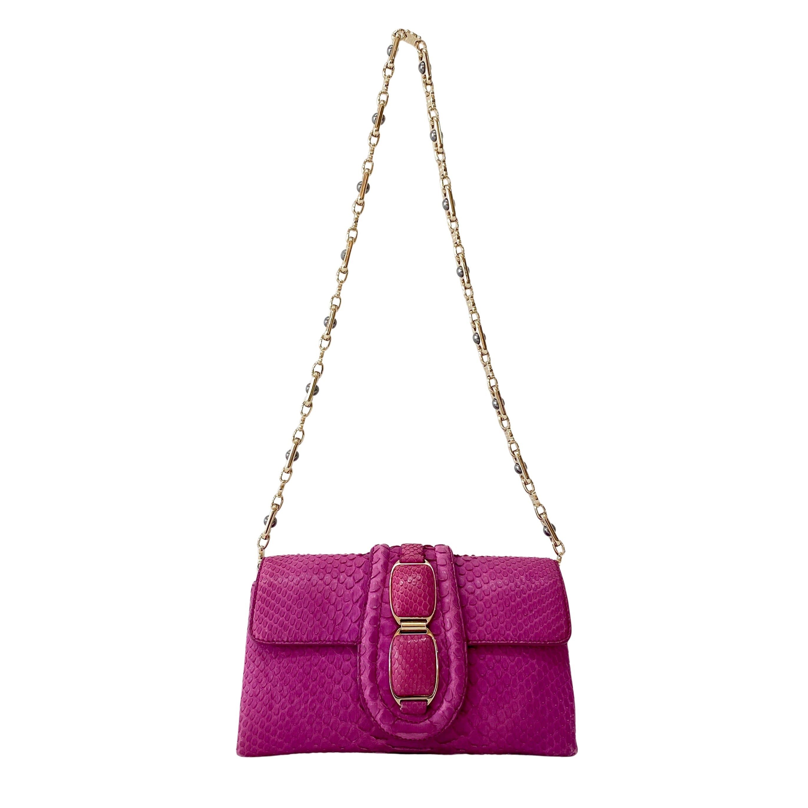Triomphe Mini Pink Leather Shoulder Bag