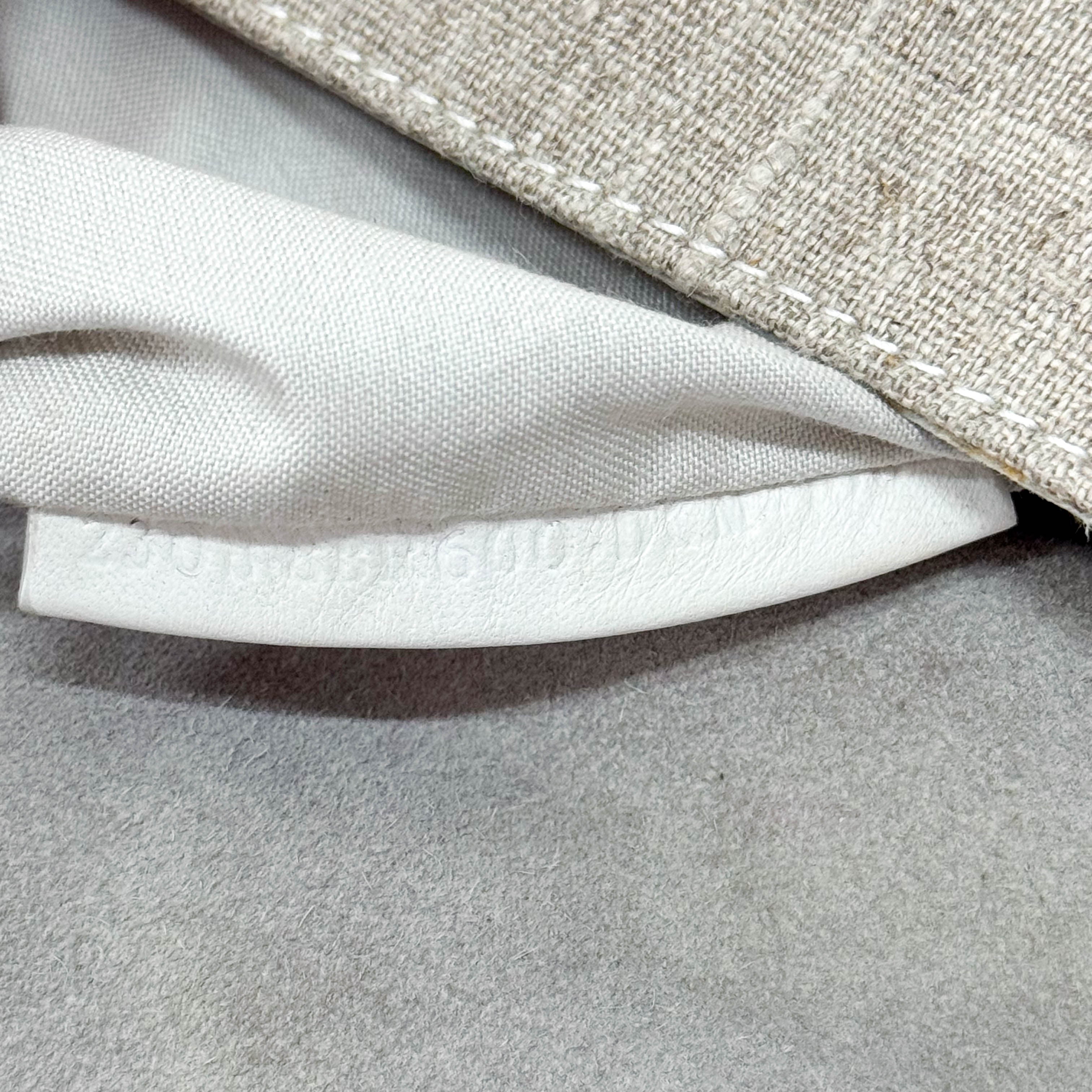 Baguette Beige Raffia Flower Embroidery