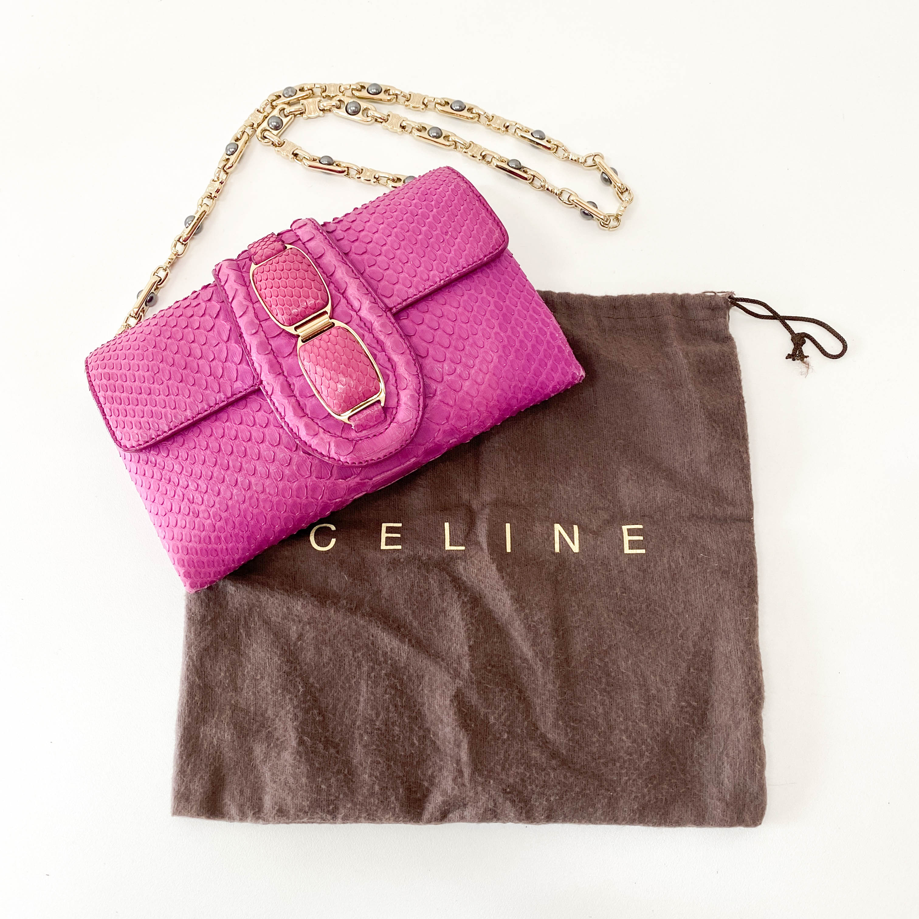 Triomphe Mini Pink Leather Shoulder Bag