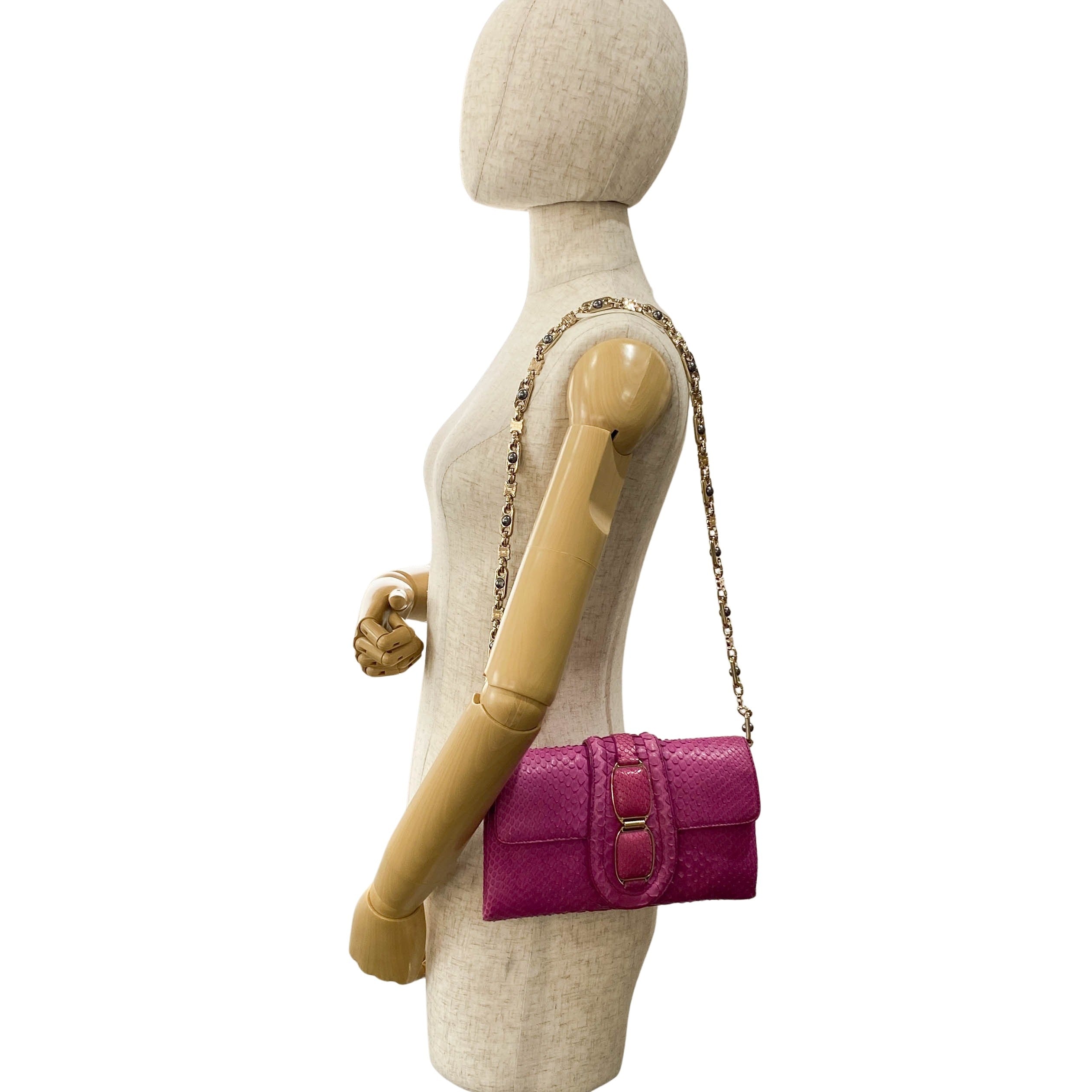 Triomphe Mini Pink Leather Shoulder Bag