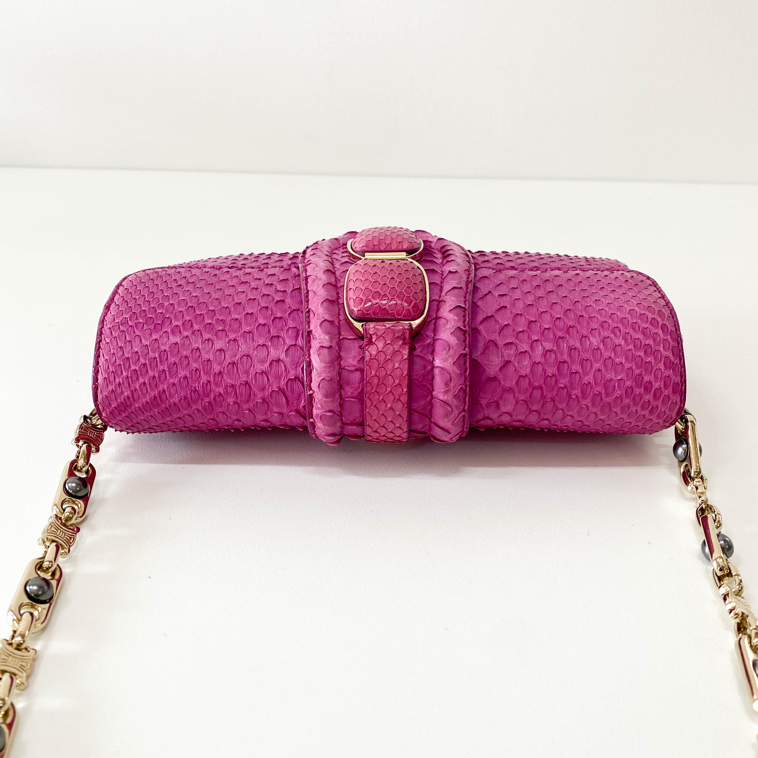 Triomphe Mini Pink Leather Shoulder Bag