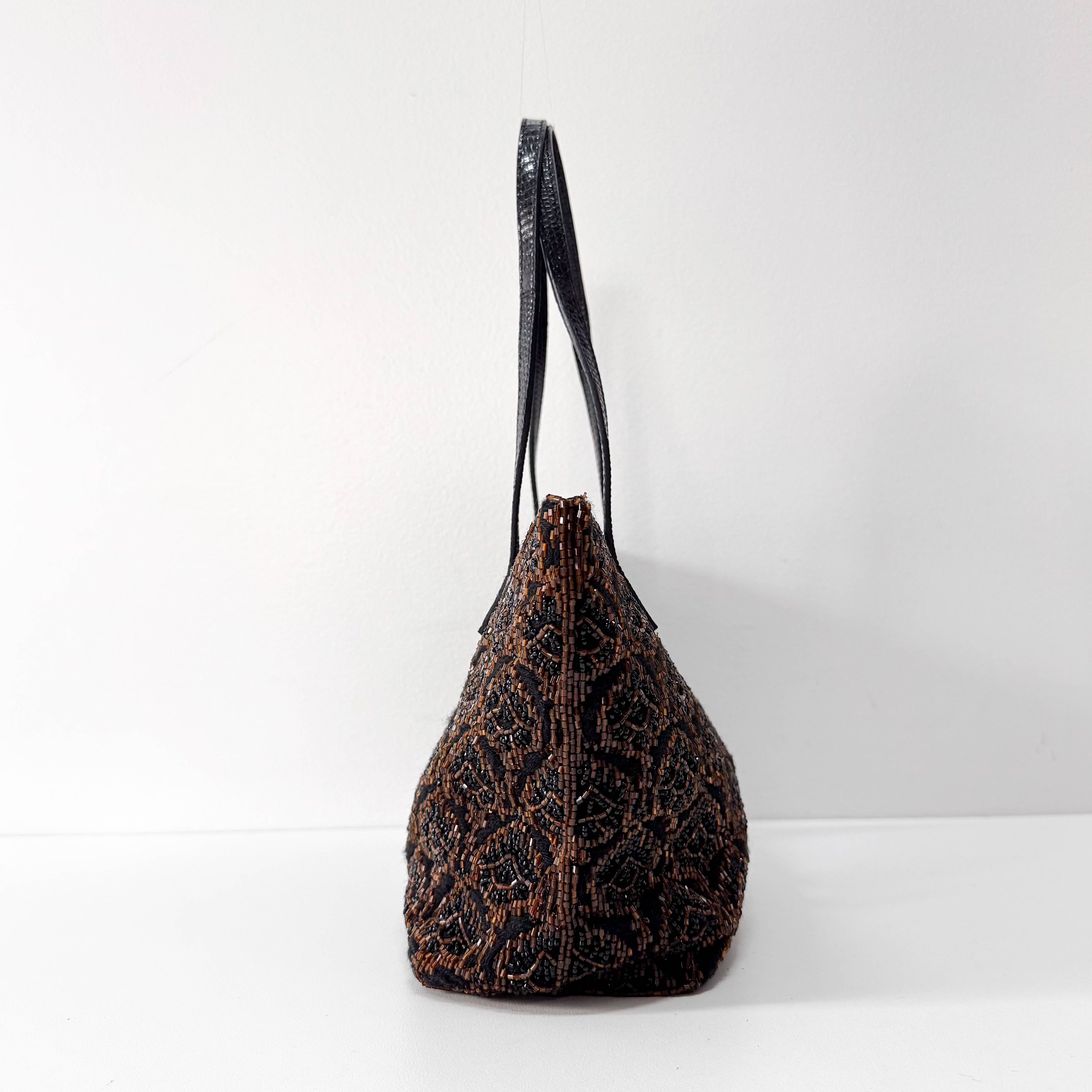 Brown Beads Tote Bag