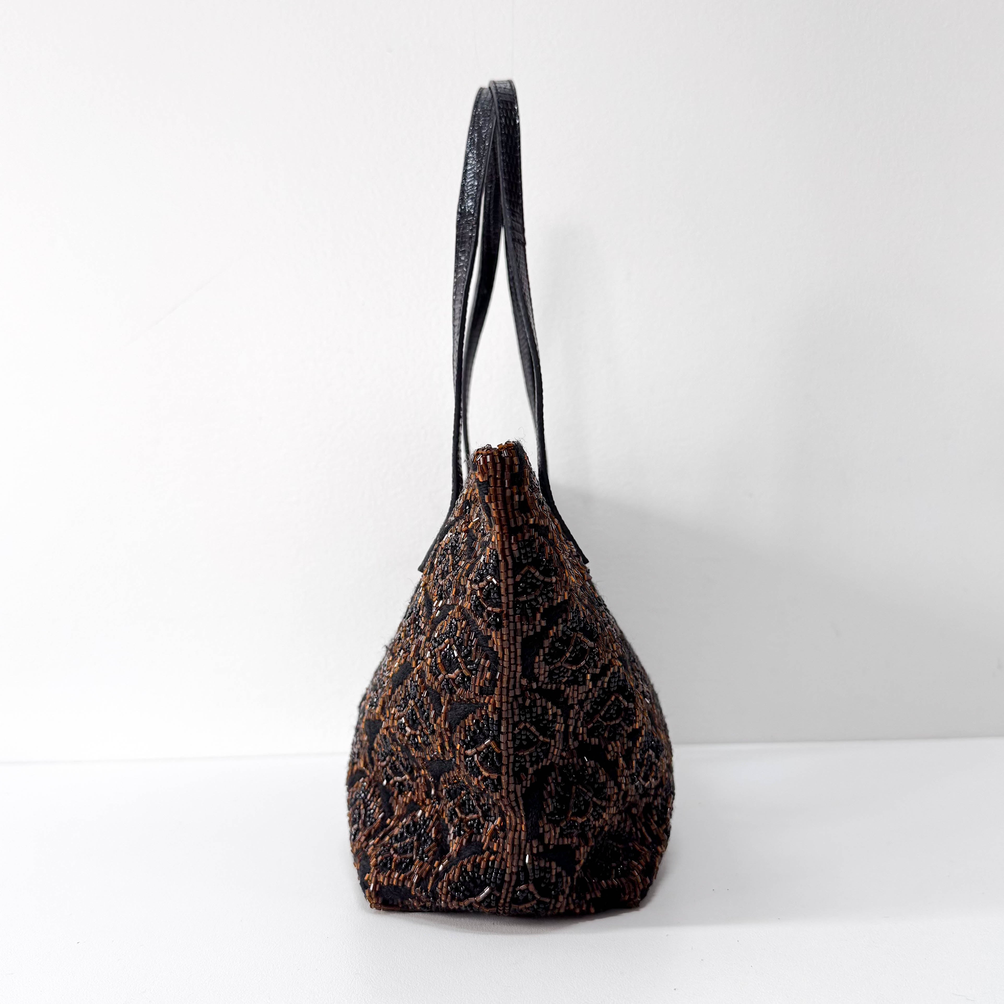 Brown Beads Tote Bag