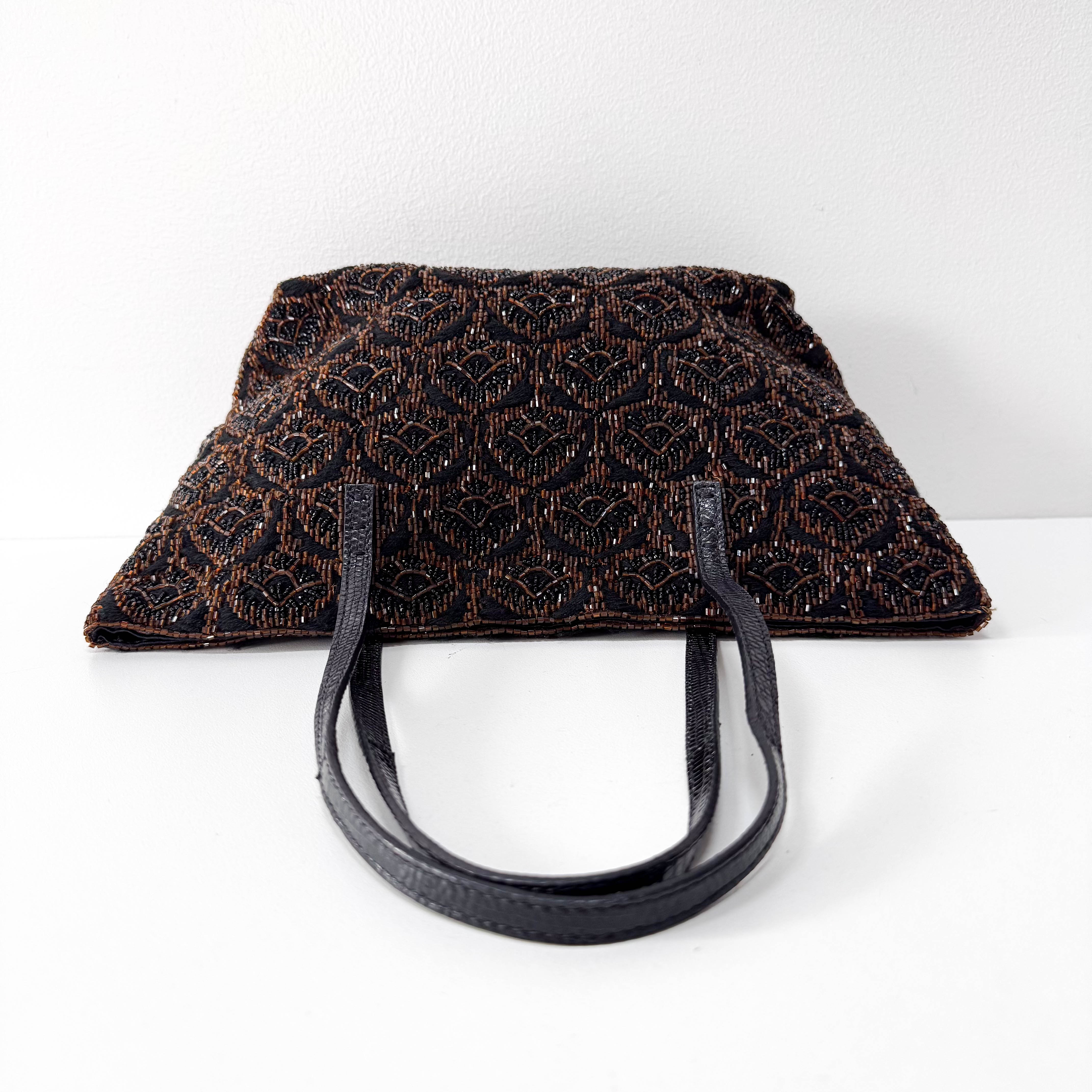 Brown Beads Tote Bag