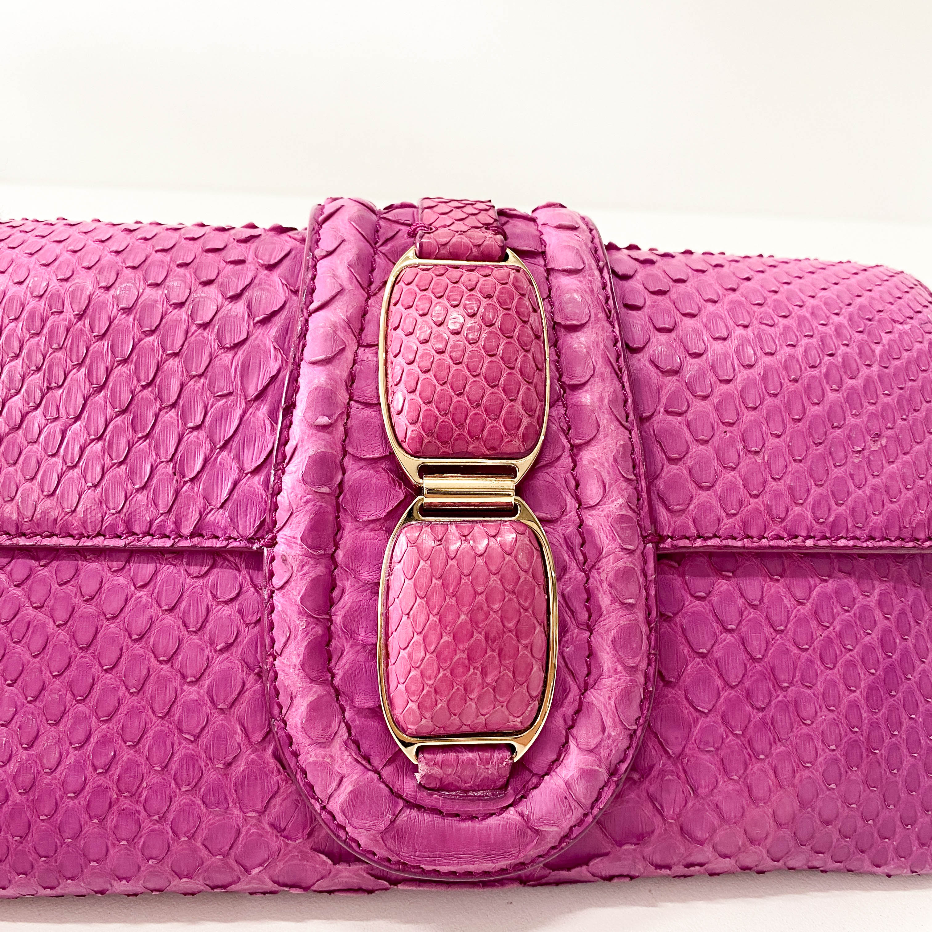 Triomphe Mini Pink Leather Shoulder Bag