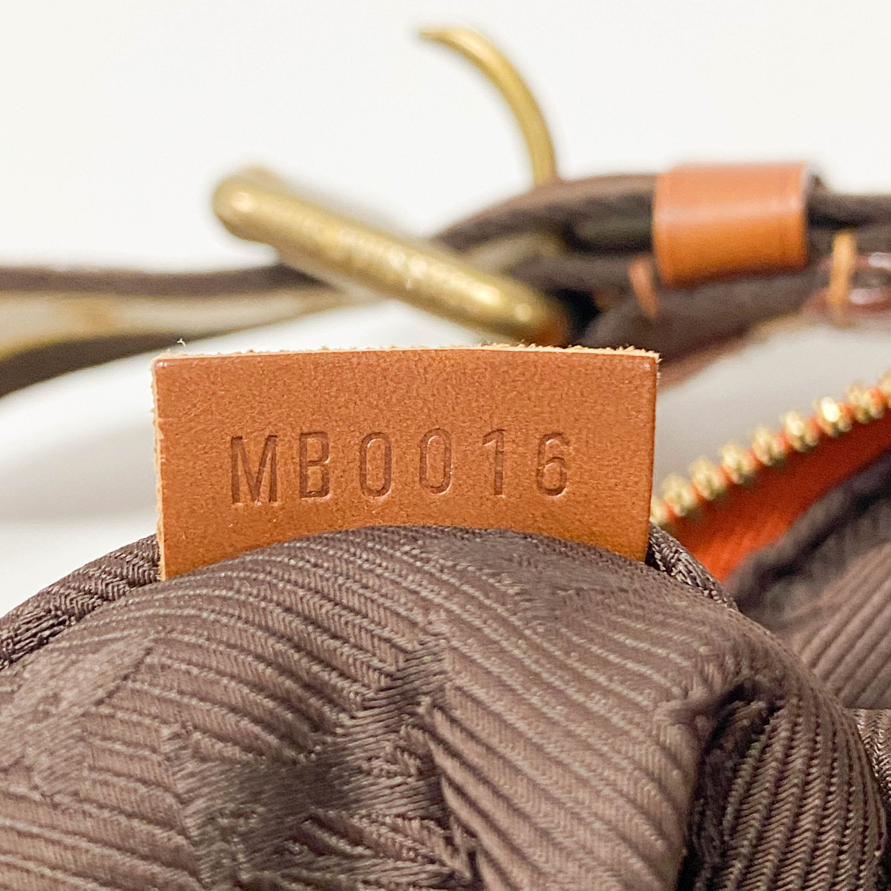 Monogram Orange Suede Shoulder Bag