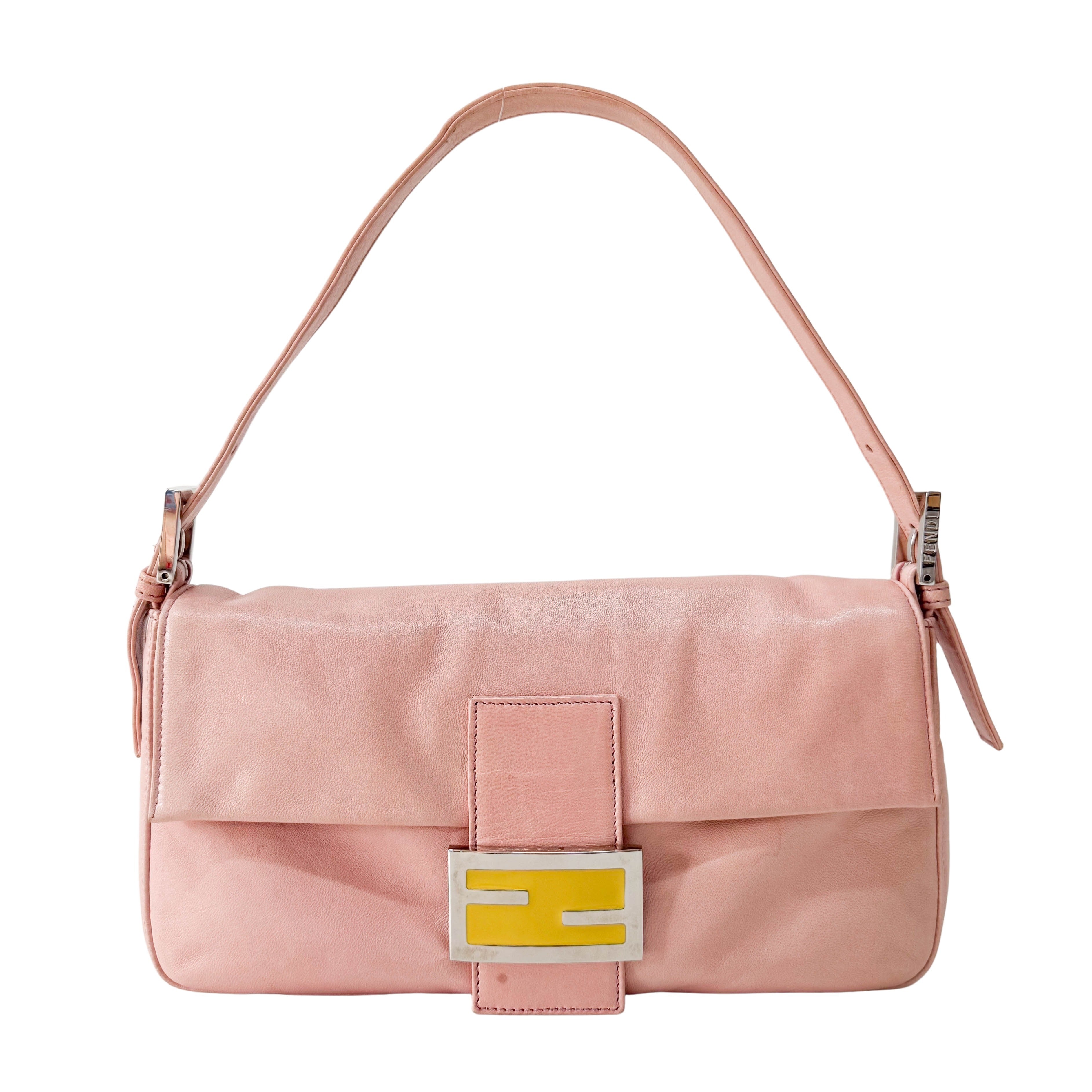 Baguette Pink Nappa Leather Shoulder Bag
