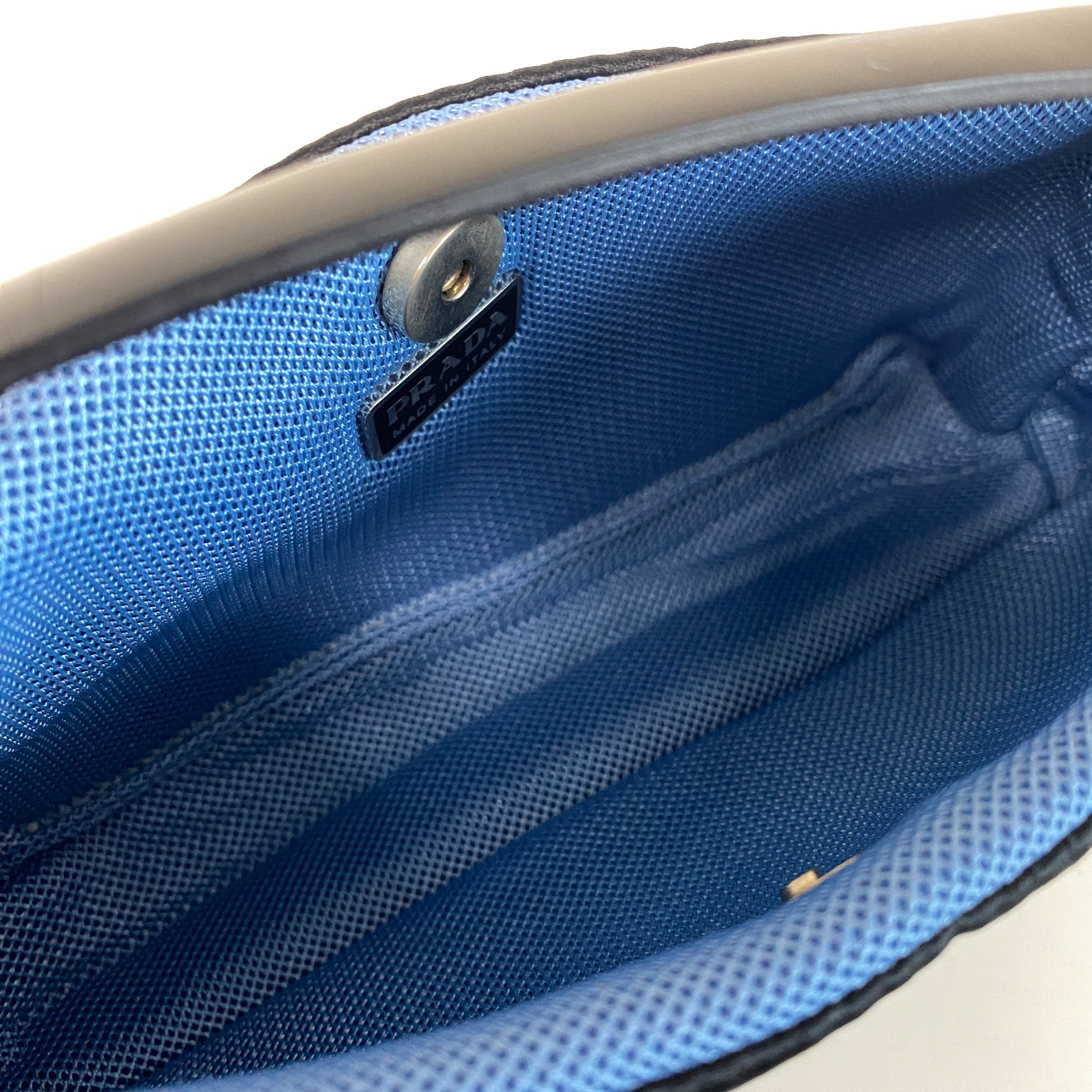 Black Satin Mini Pochette Bag