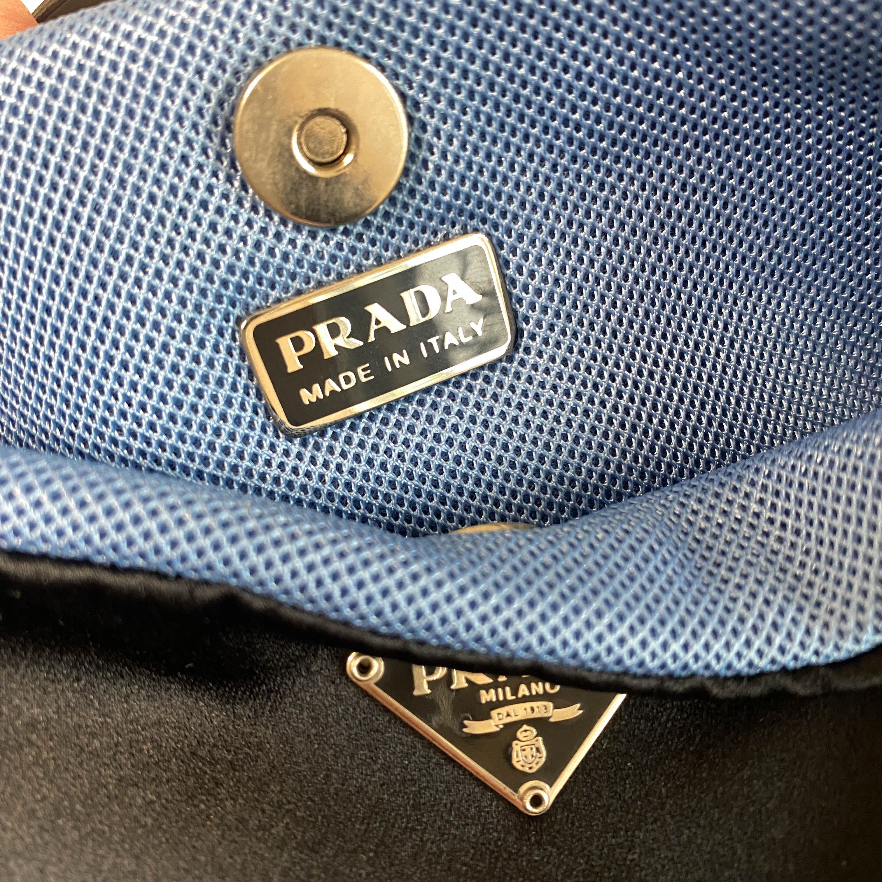 Black Satin Mini Pochette Bag