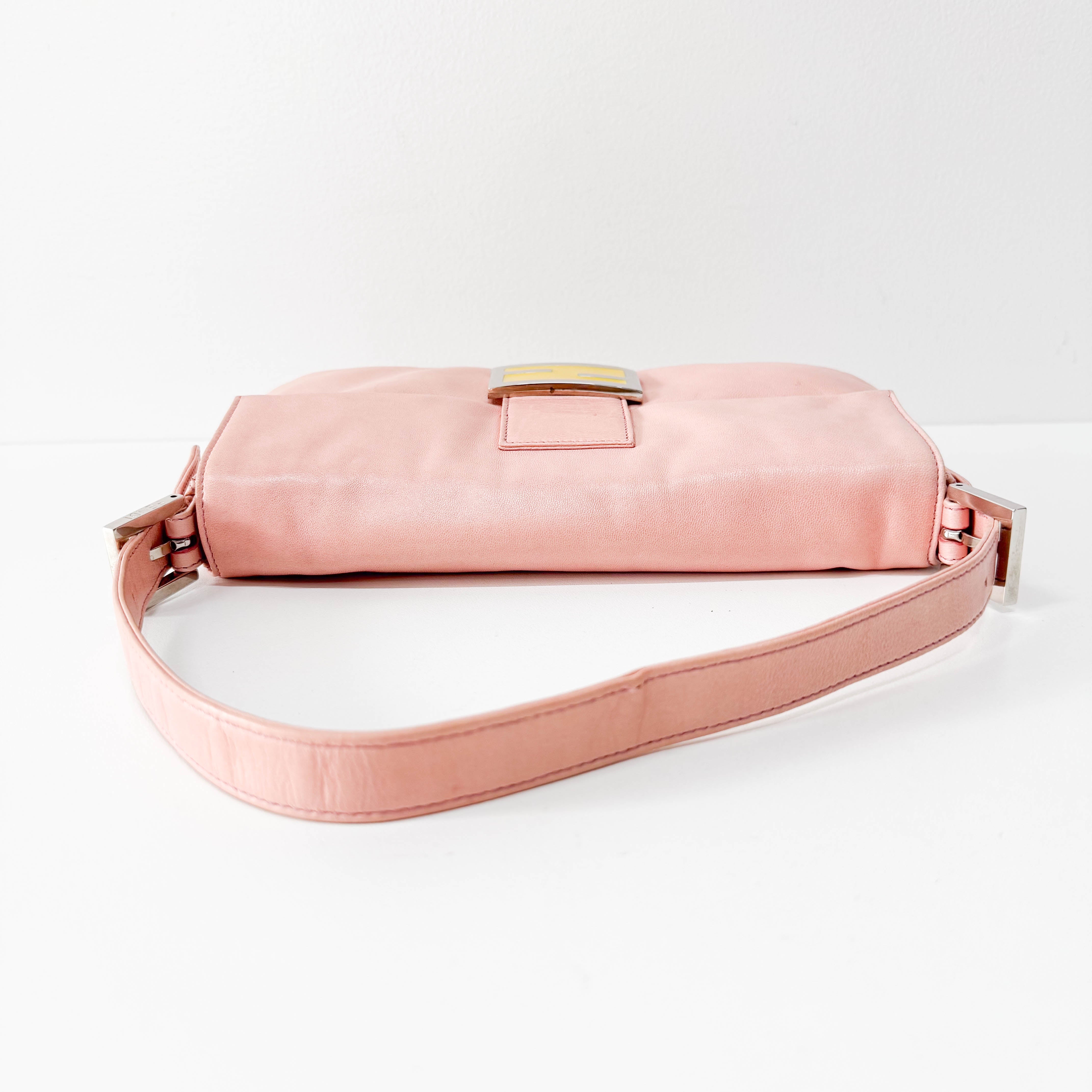 Baguette Pink Nappa Leather Shoulder Bag