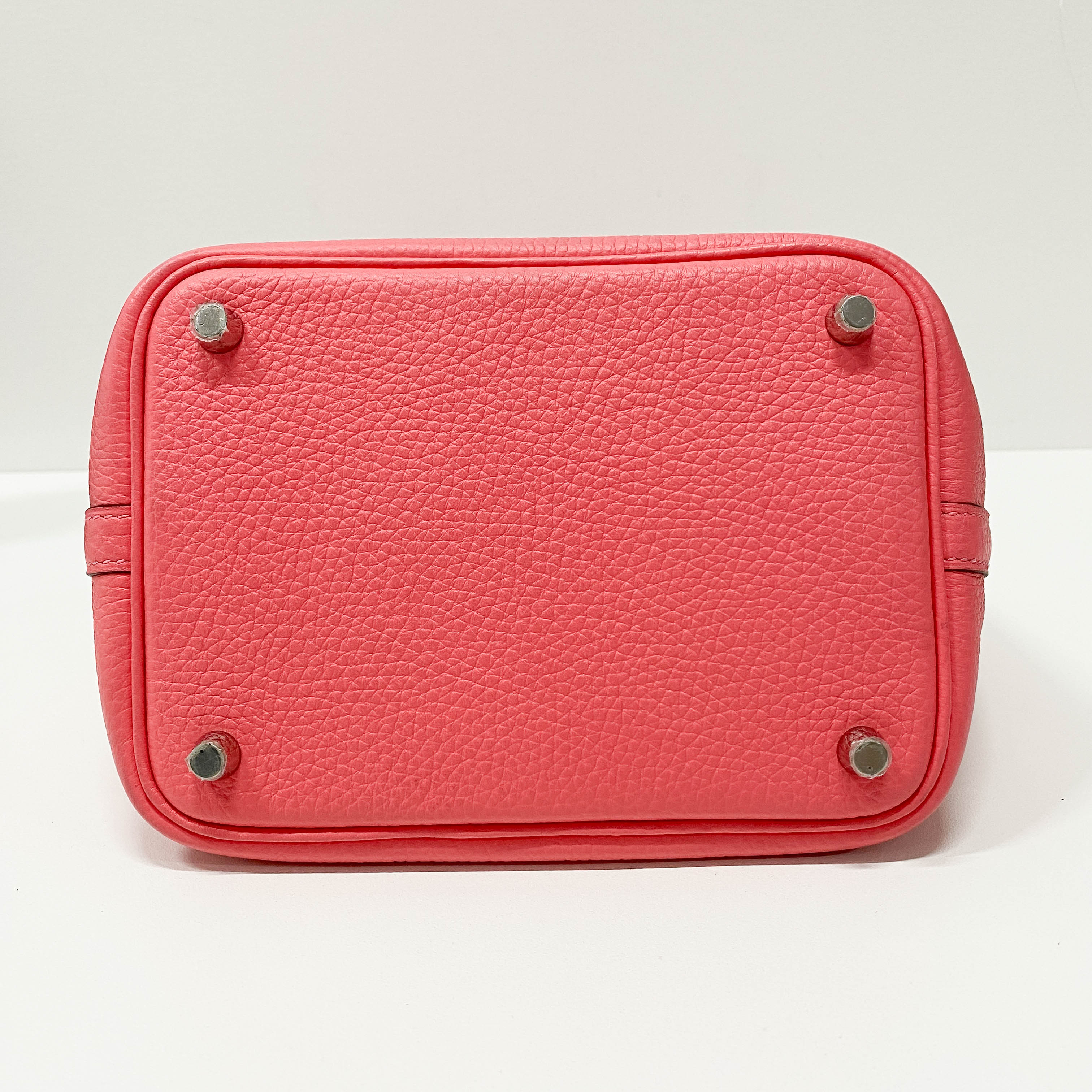 Picotin Lock 18PM Pink Leather Shoulder Bag