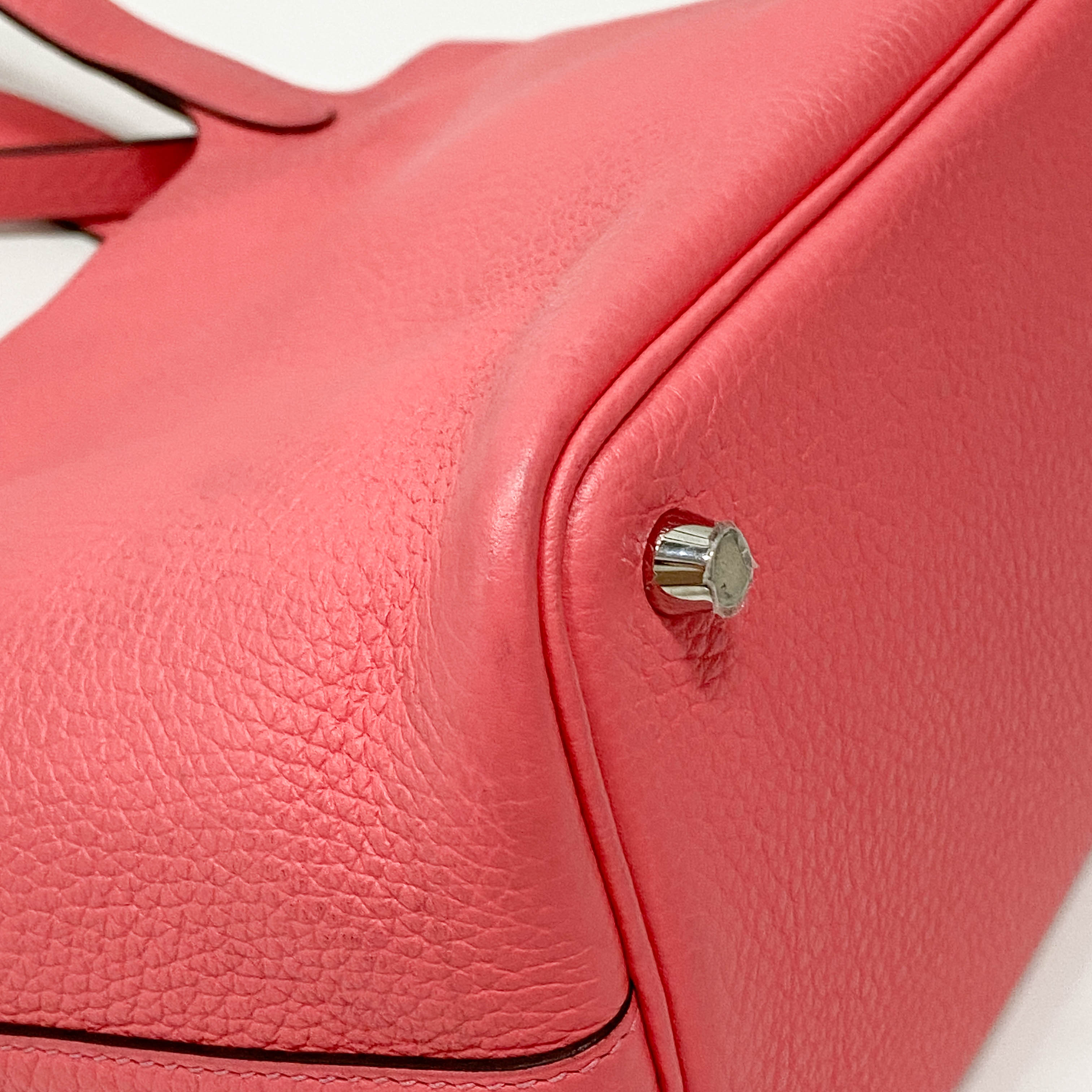 Picotin Lock 18PM Pink Leather Shoulder Bag