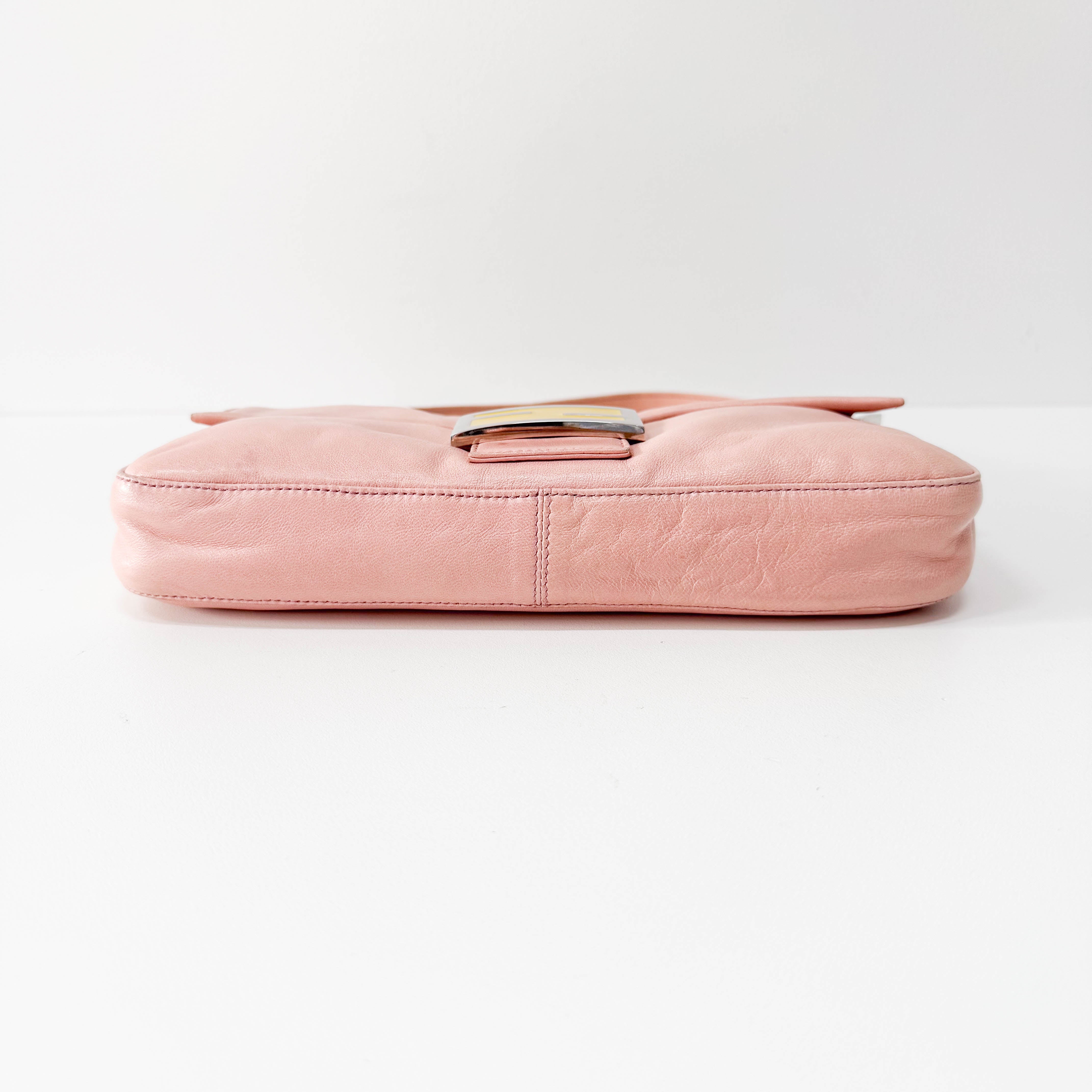 Baguette Pink Nappa Leather Shoulder Bag