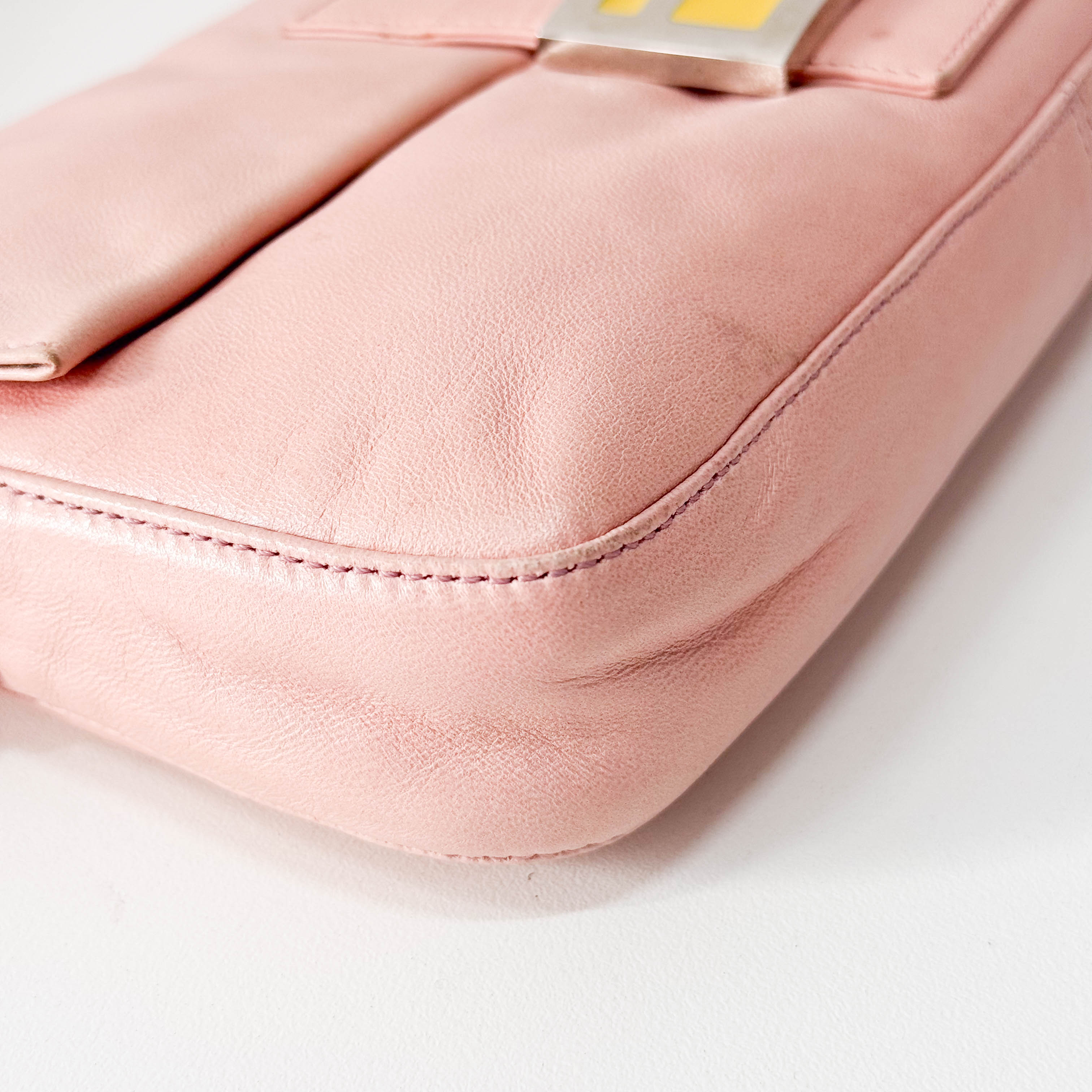 Baguette Pink Nappa Leather Shoulder Bag
