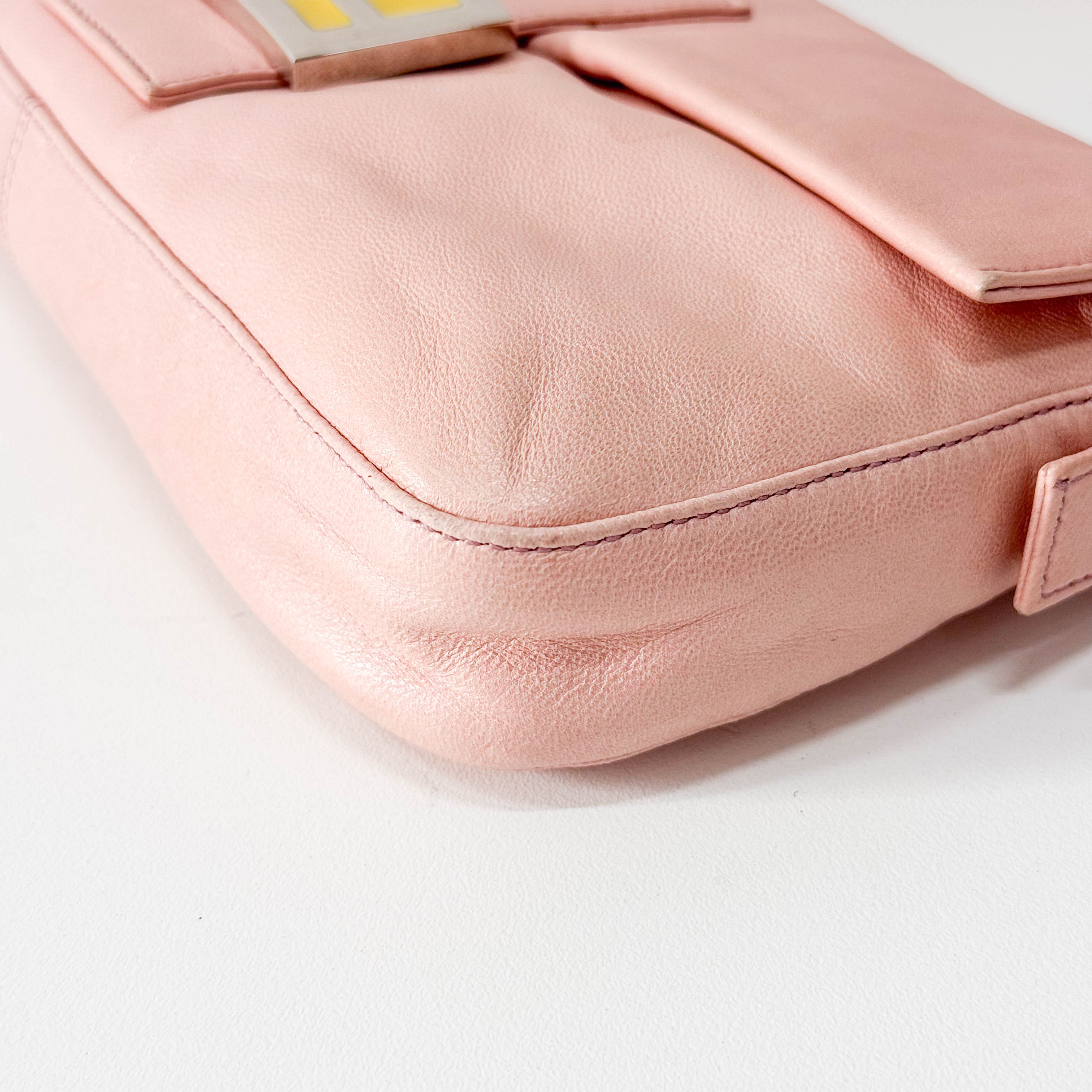 Baguette Pink Nappa Leather Shoulder Bag
