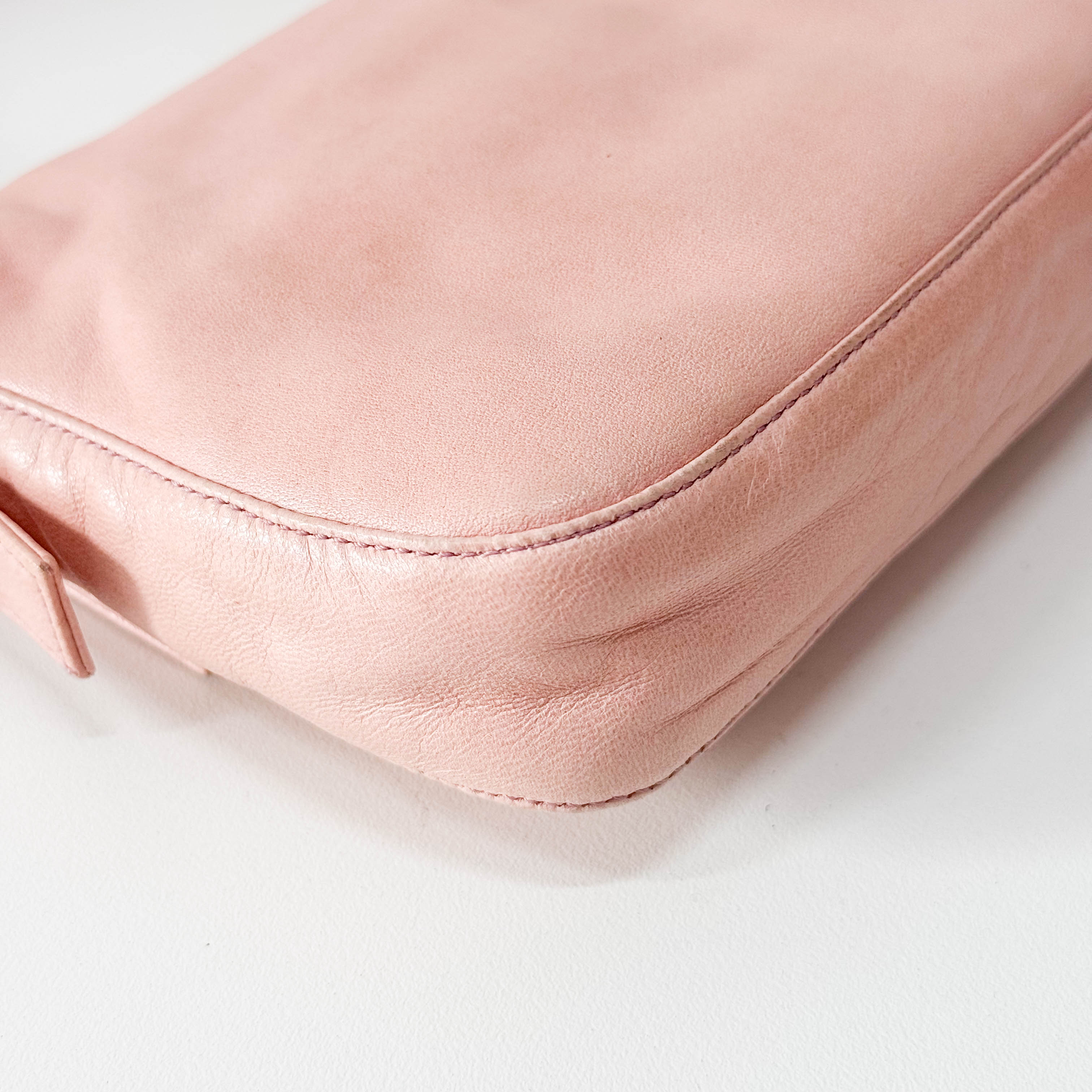 Baguette Pink Nappa Leather Shoulder Bag