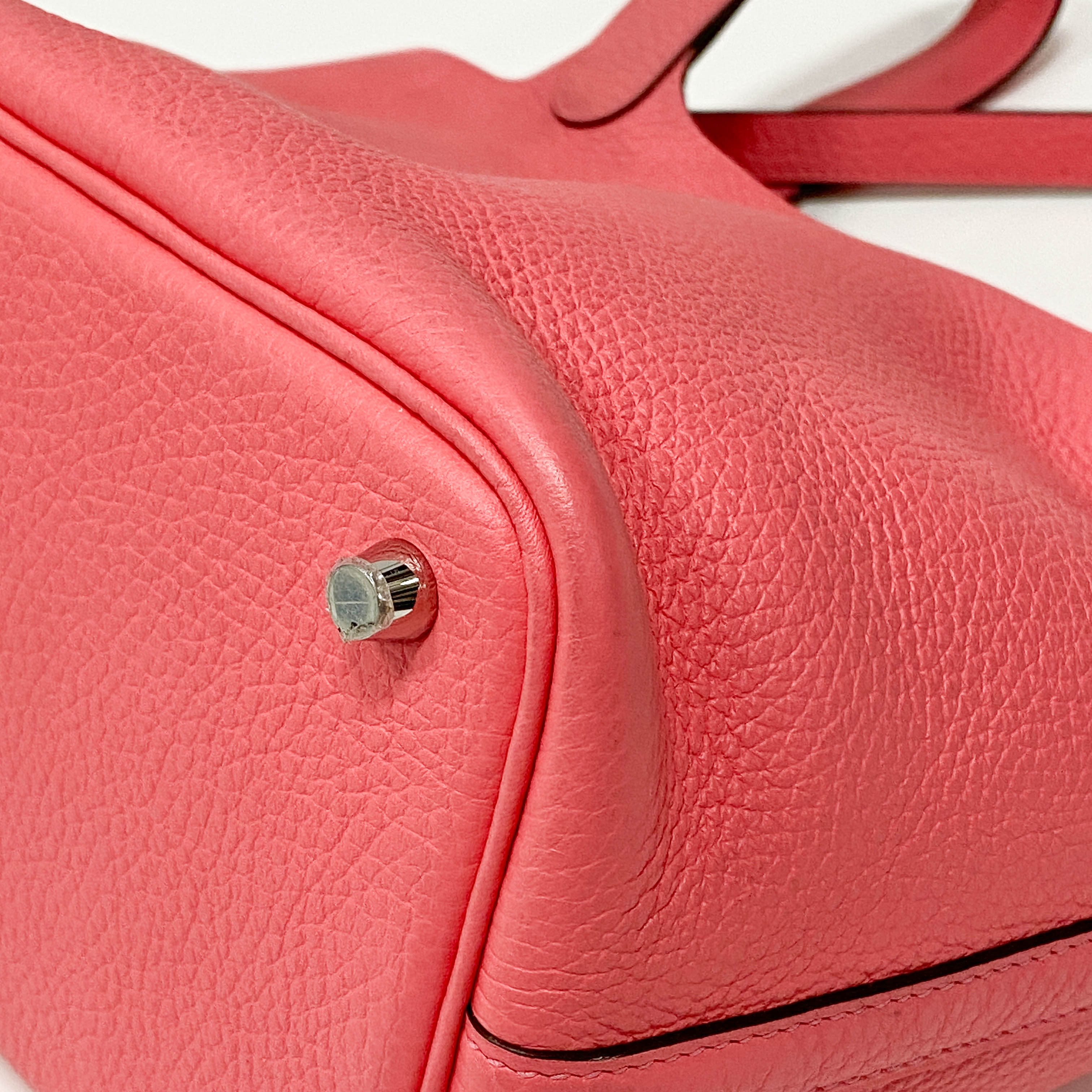 Picotin Lock 18PM Pink Leather Shoulder Bag