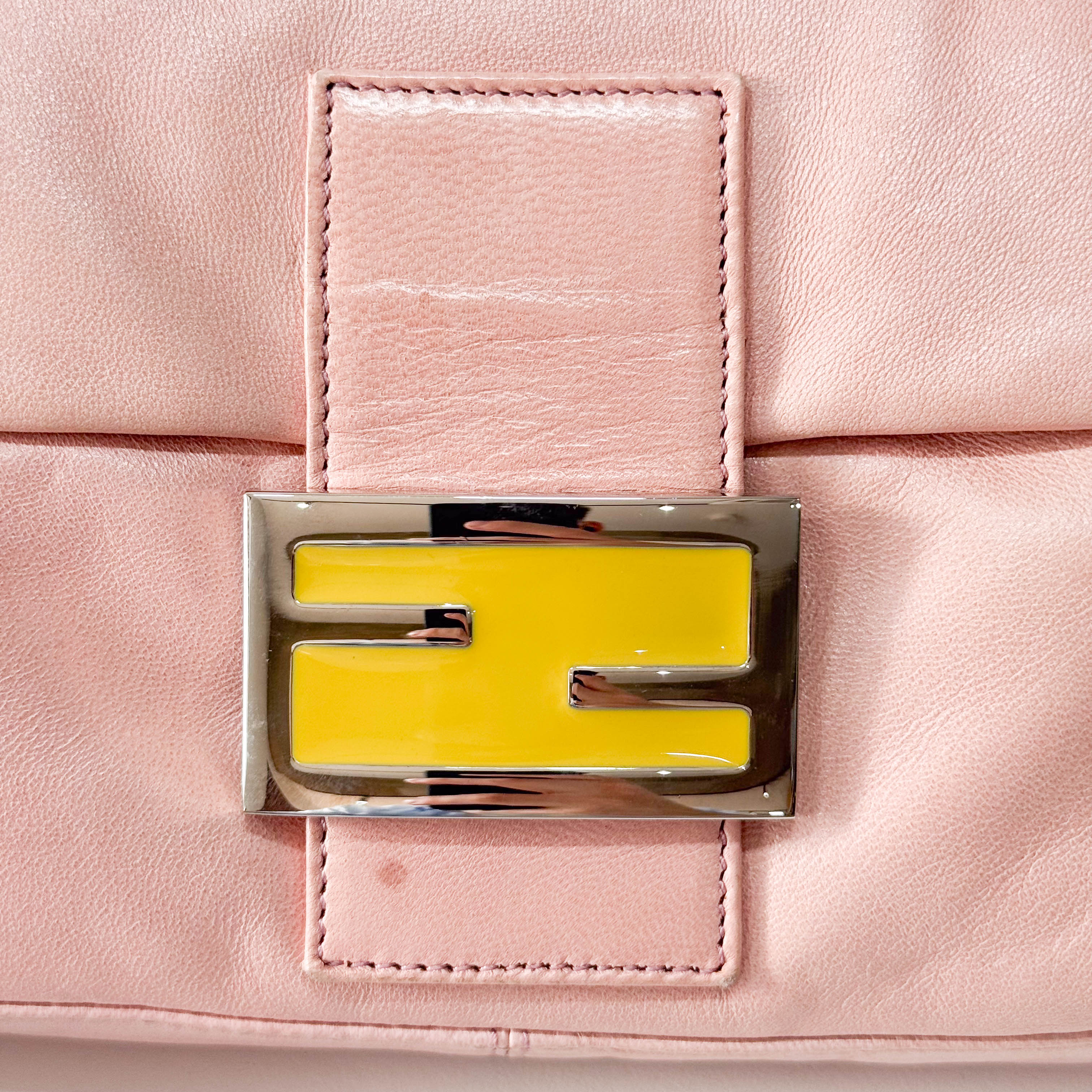 Baguette Pink Nappa Leather Shoulder Bag