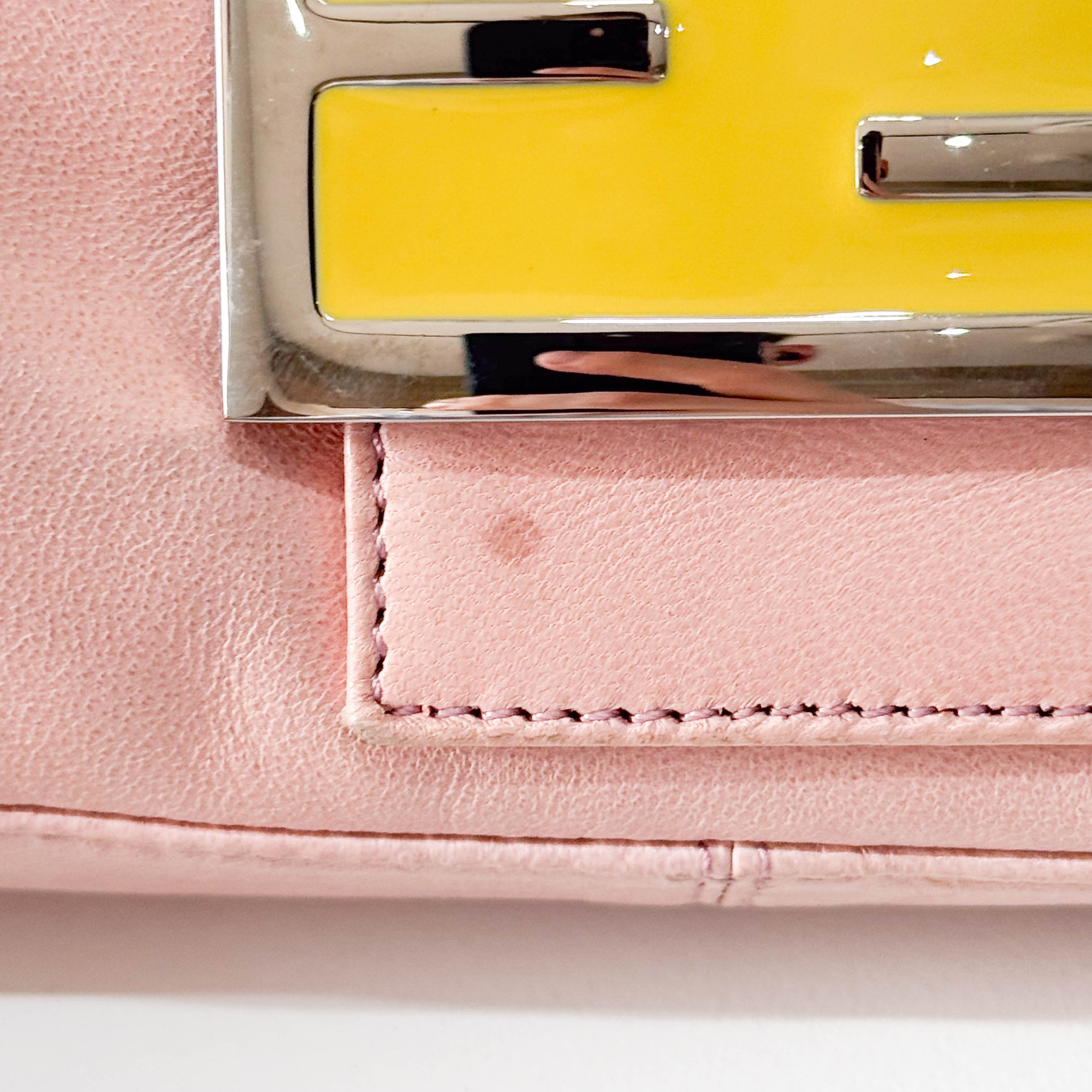Baguette Pink Nappa Leather Shoulder Bag