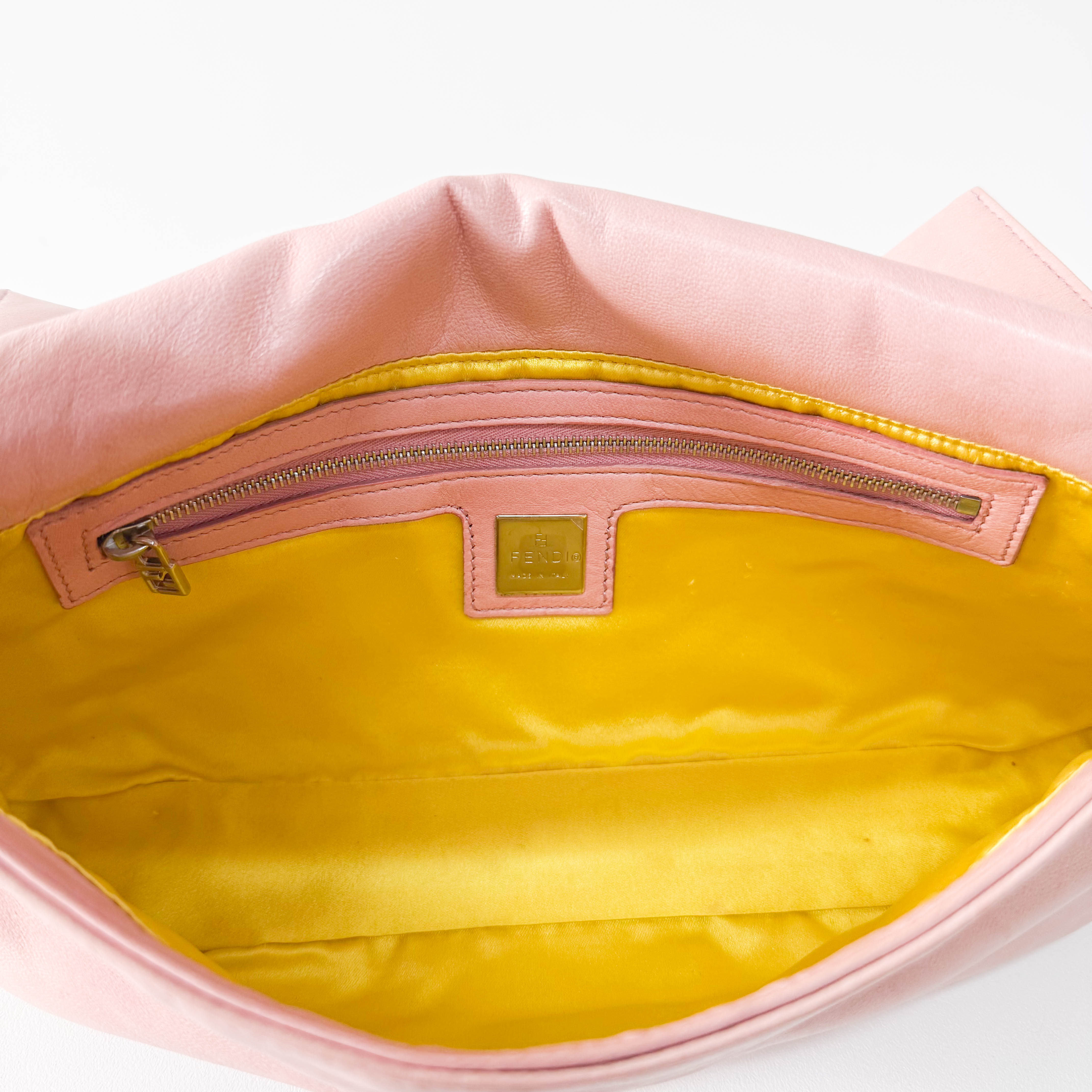 Baguette Pink Nappa Leather Shoulder Bag