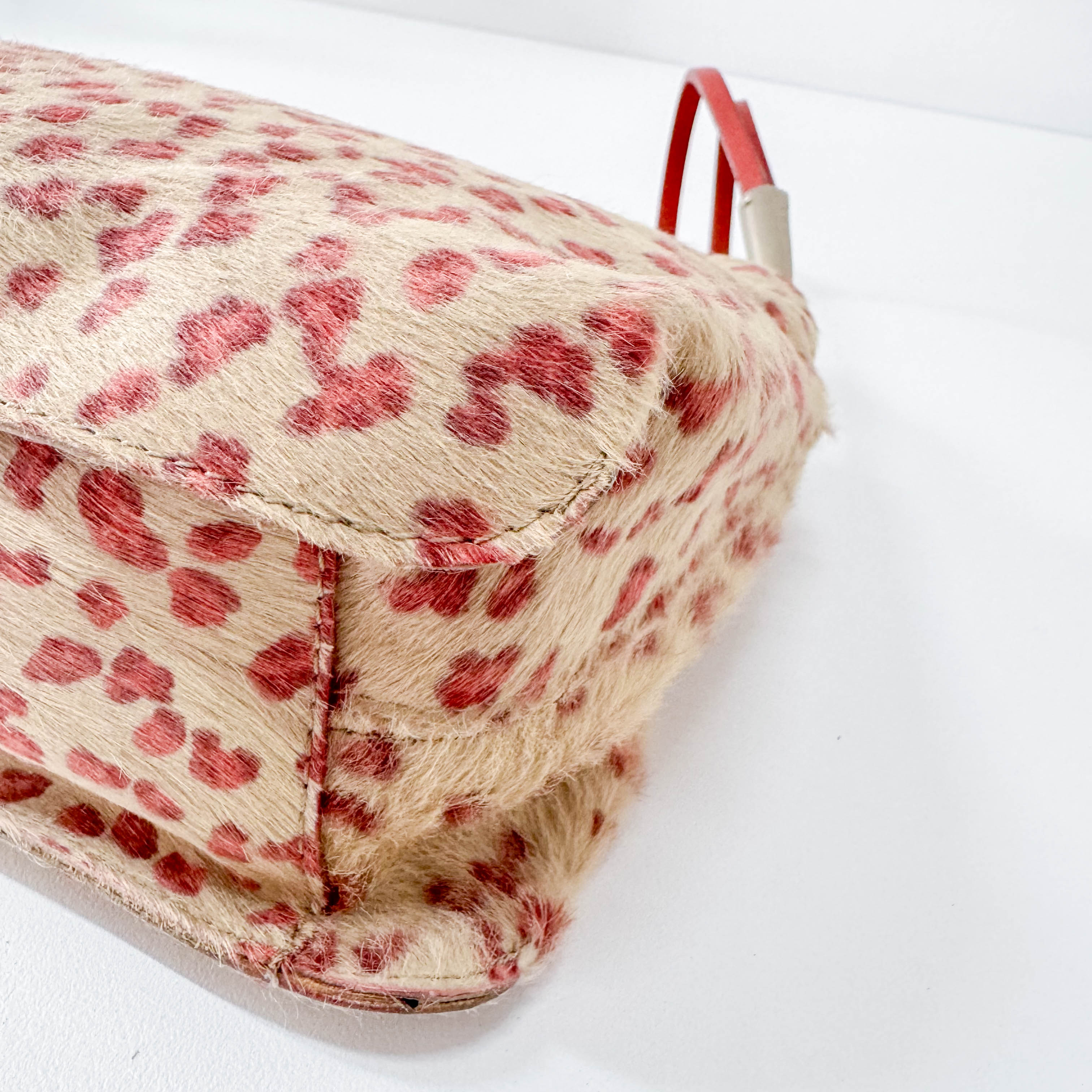 Neutral Animal Print Pony Hair Shoulder Bag