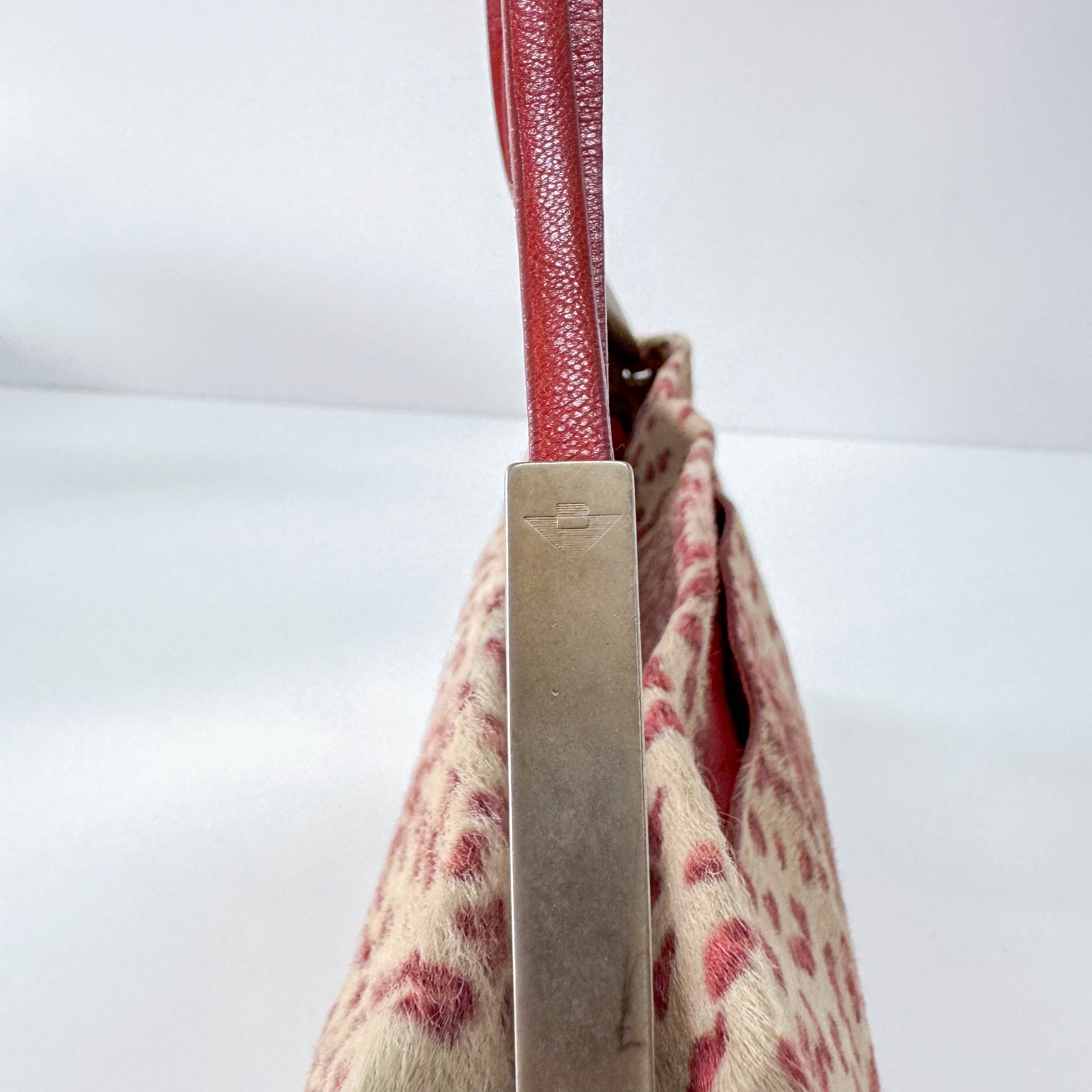 Neutral Animal Print Pony Hair Shoulder Bag