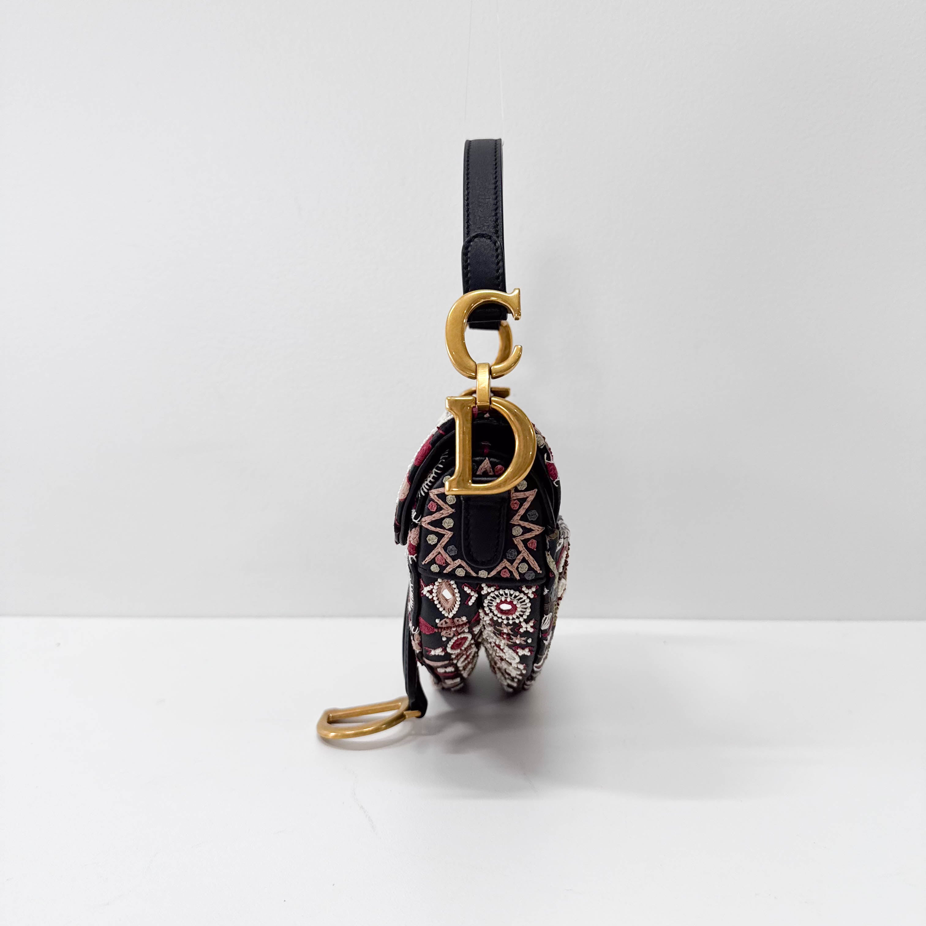 Saddle Bag Embroidered and Beaded Leather