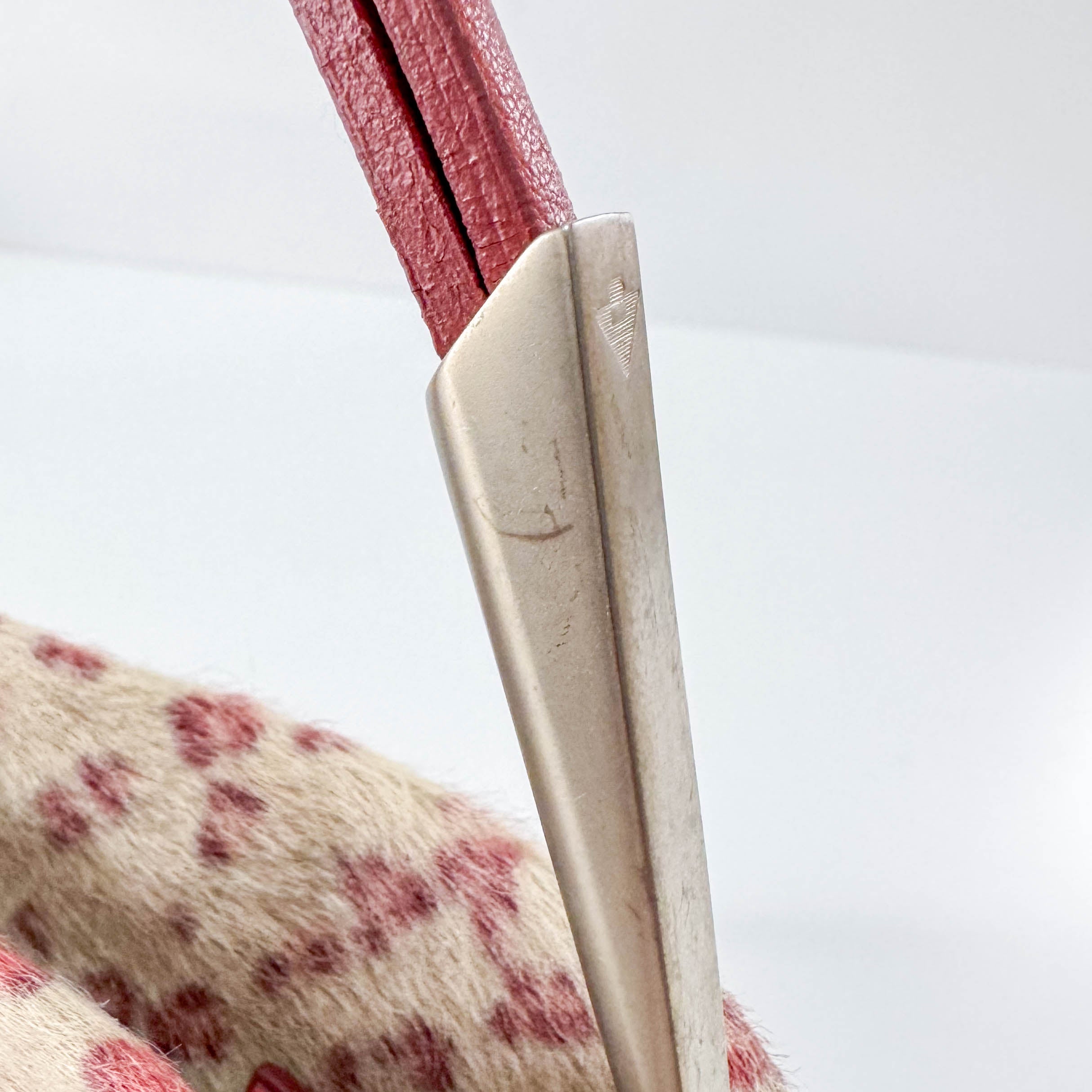 Neutral Animal Print Pony Hair Shoulder Bag