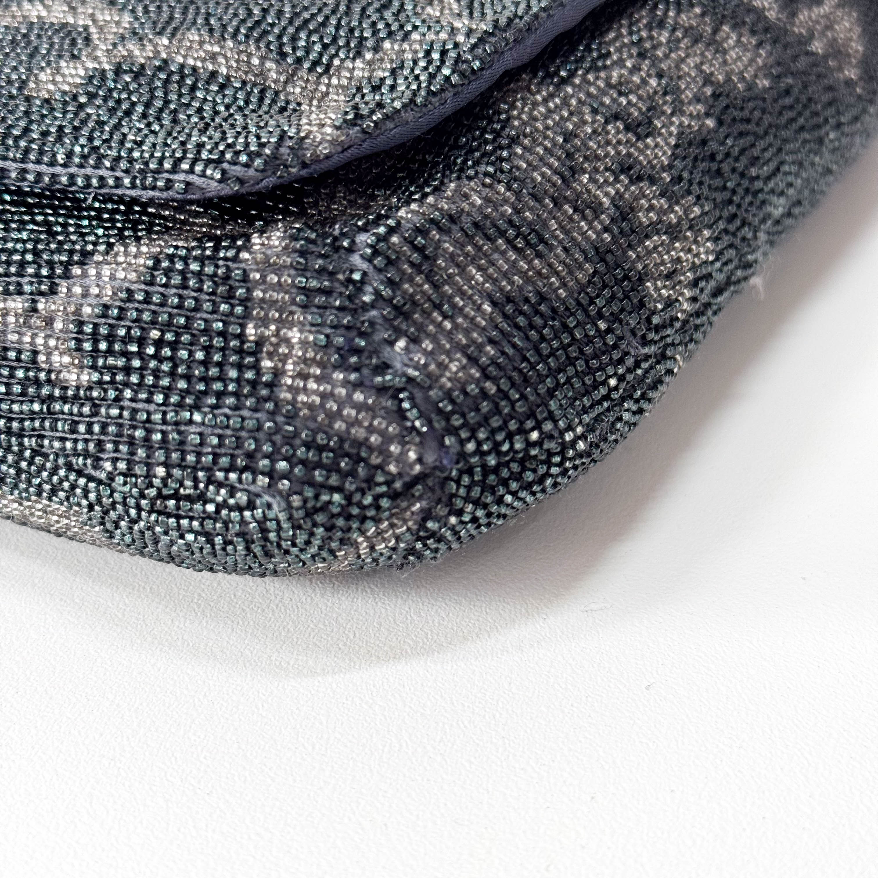 Vintage Navy Beaded Chain Shoulder Bag