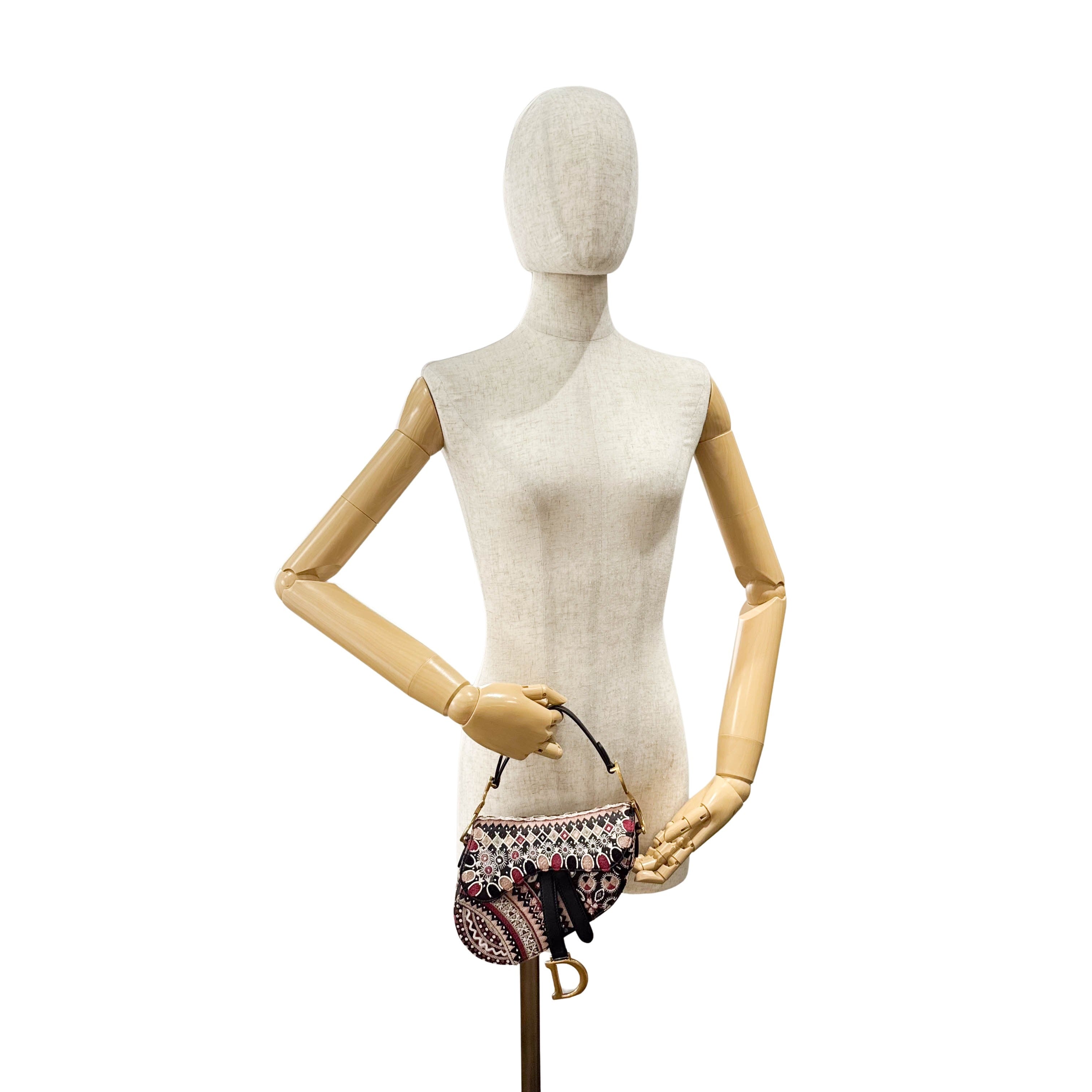 Saddle Bag Embroidered and Beaded Leather