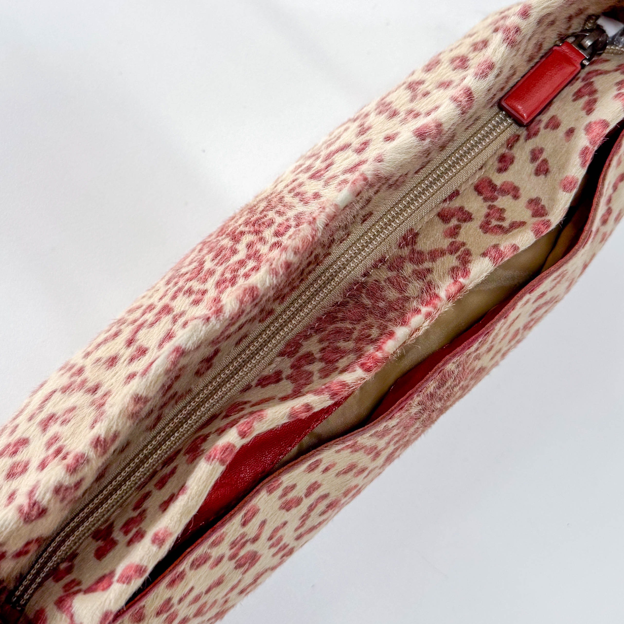 Neutral Animal Print Pony Hair Shoulder Bag