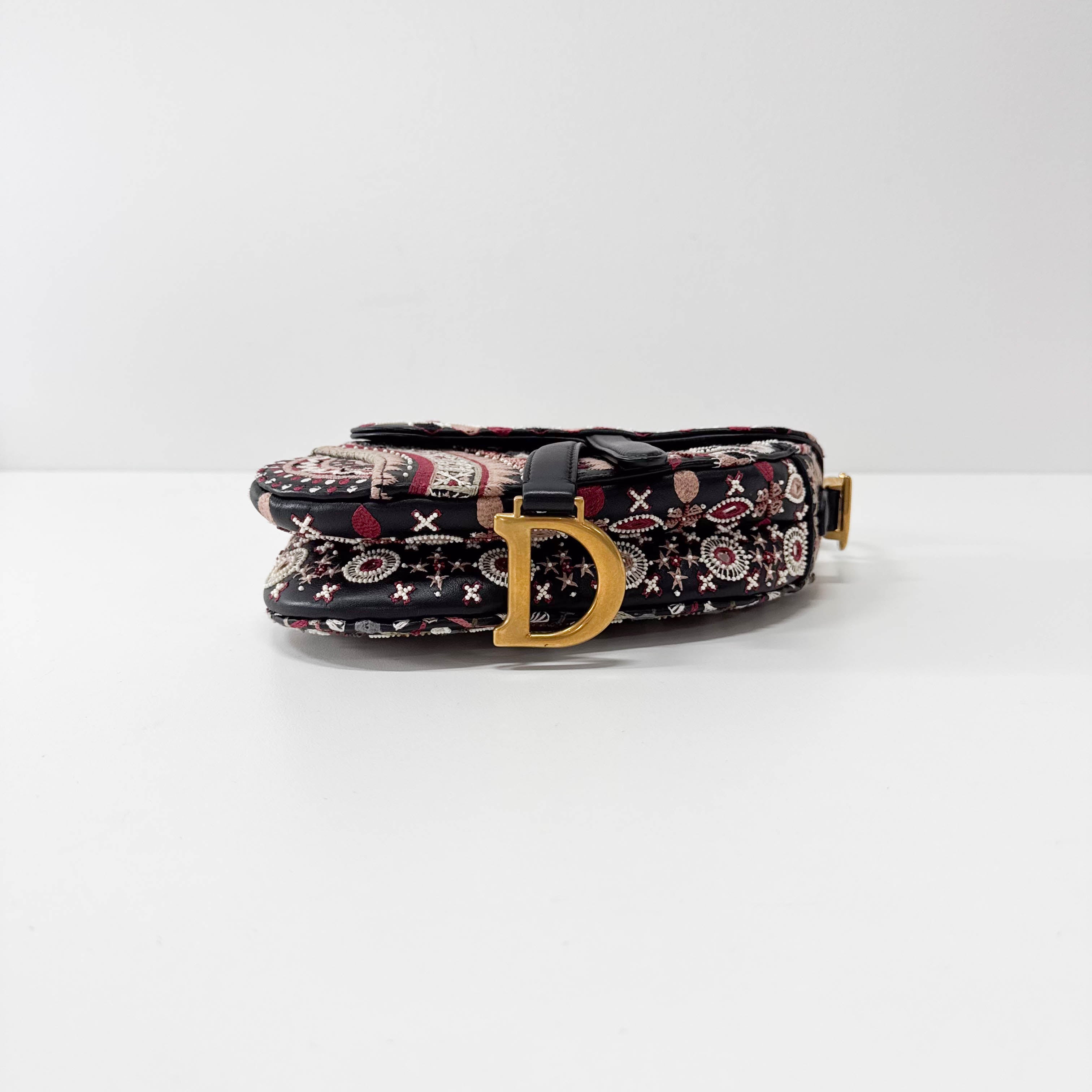 Saddle Bag Embroidered and Beaded Leather